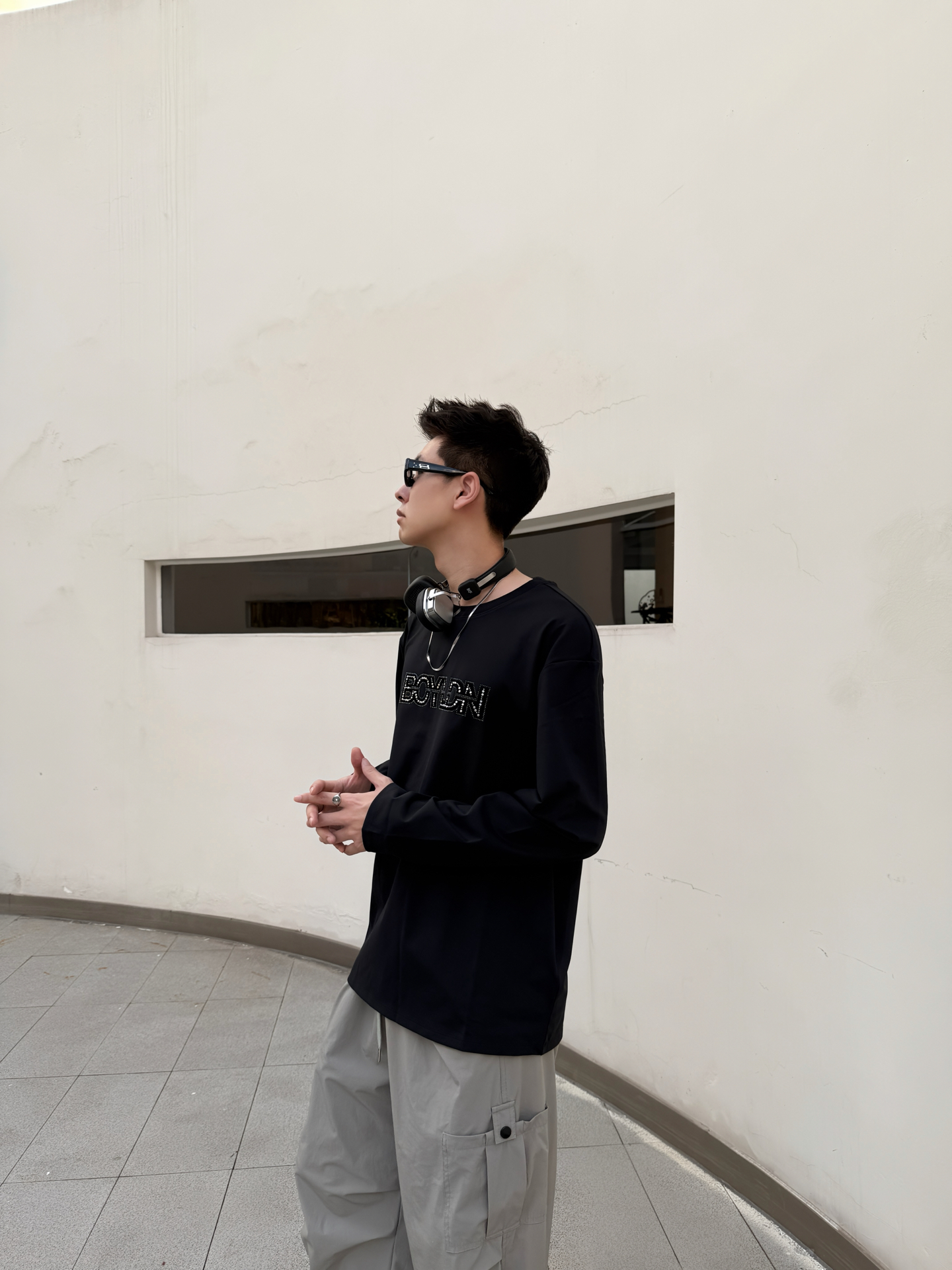 曜钻氛围感✨Boy London烫钻长袖T恤
