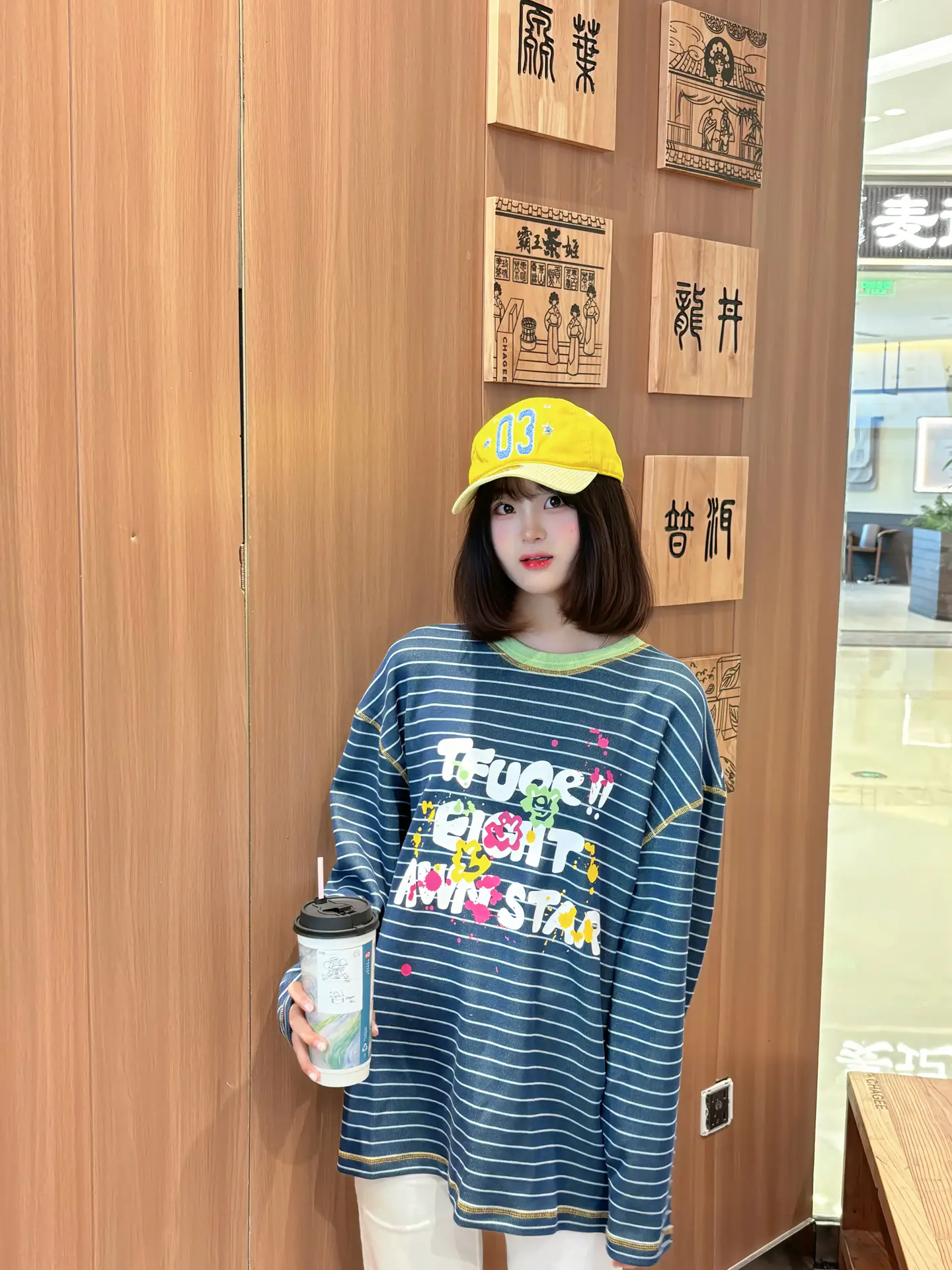 🍯💙美式撞色yyds!校园穿条纹长袖活力感拉满~