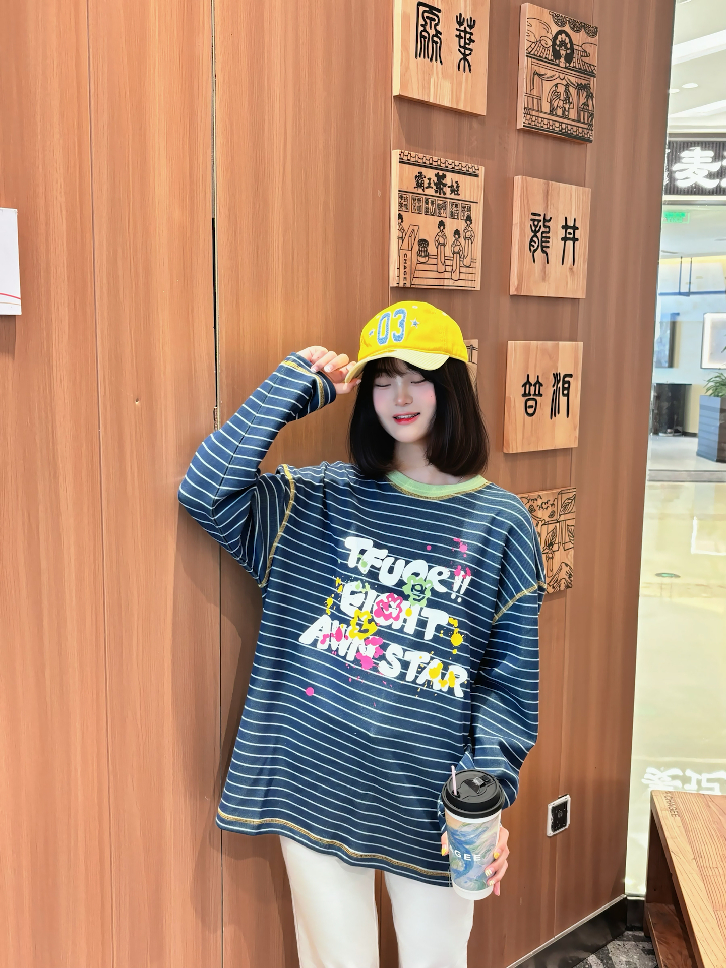 🍯💙美式撞色yyds!校园穿条纹长袖活力感拉满~