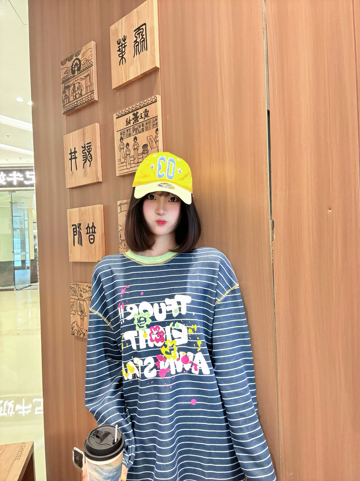 🍯💙美式撞色yyds!校园穿条纹长袖活力感拉满~