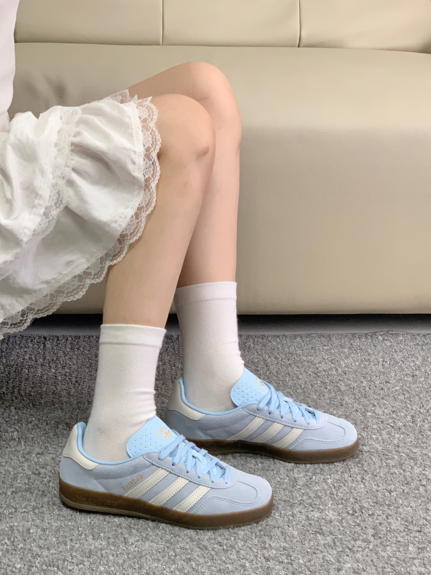 上脚这双复古板鞋，清新配色太戳人🧦 