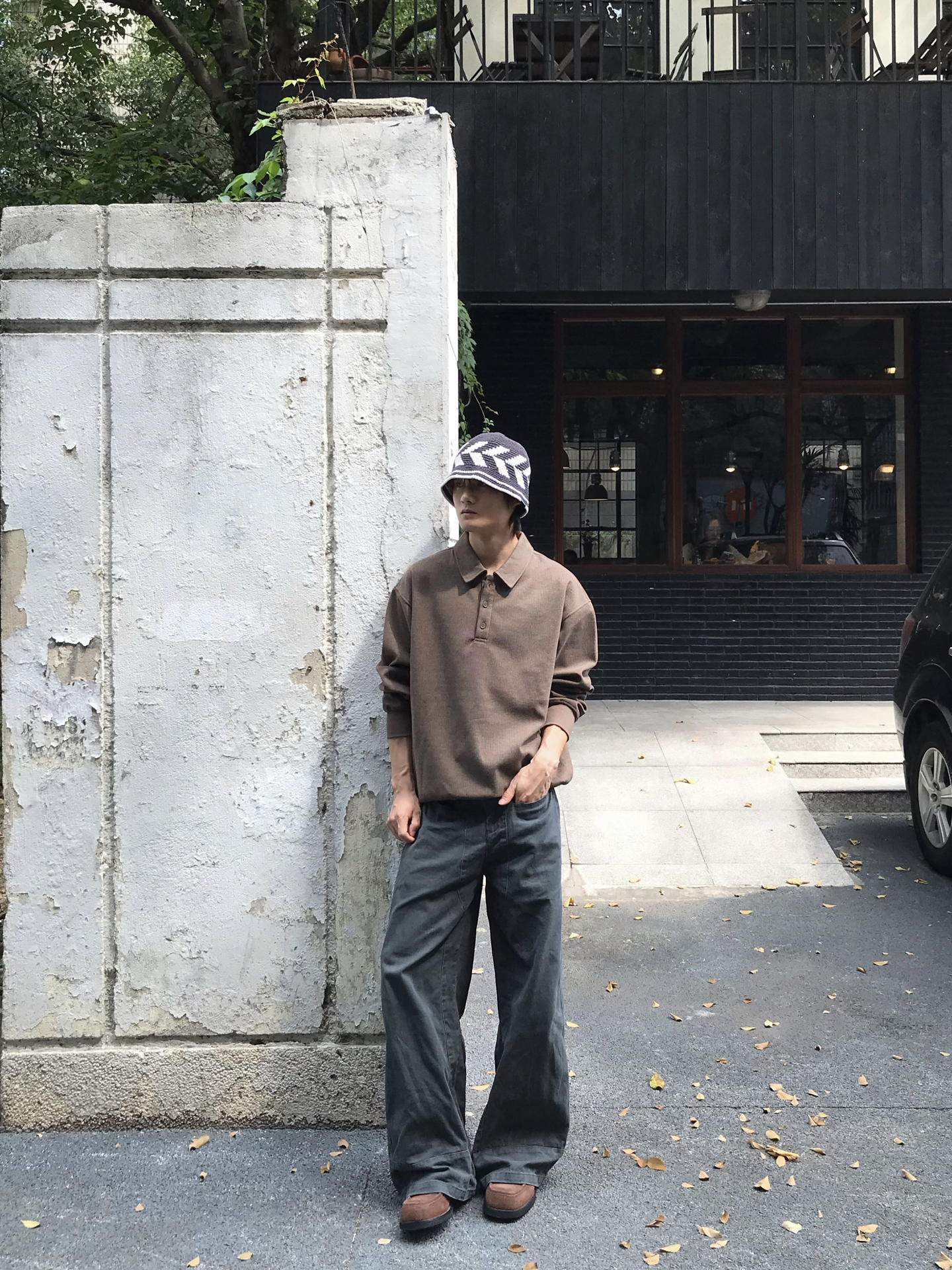 🍂早秋松弛感｜咖色Polo才是男生氛围感密码