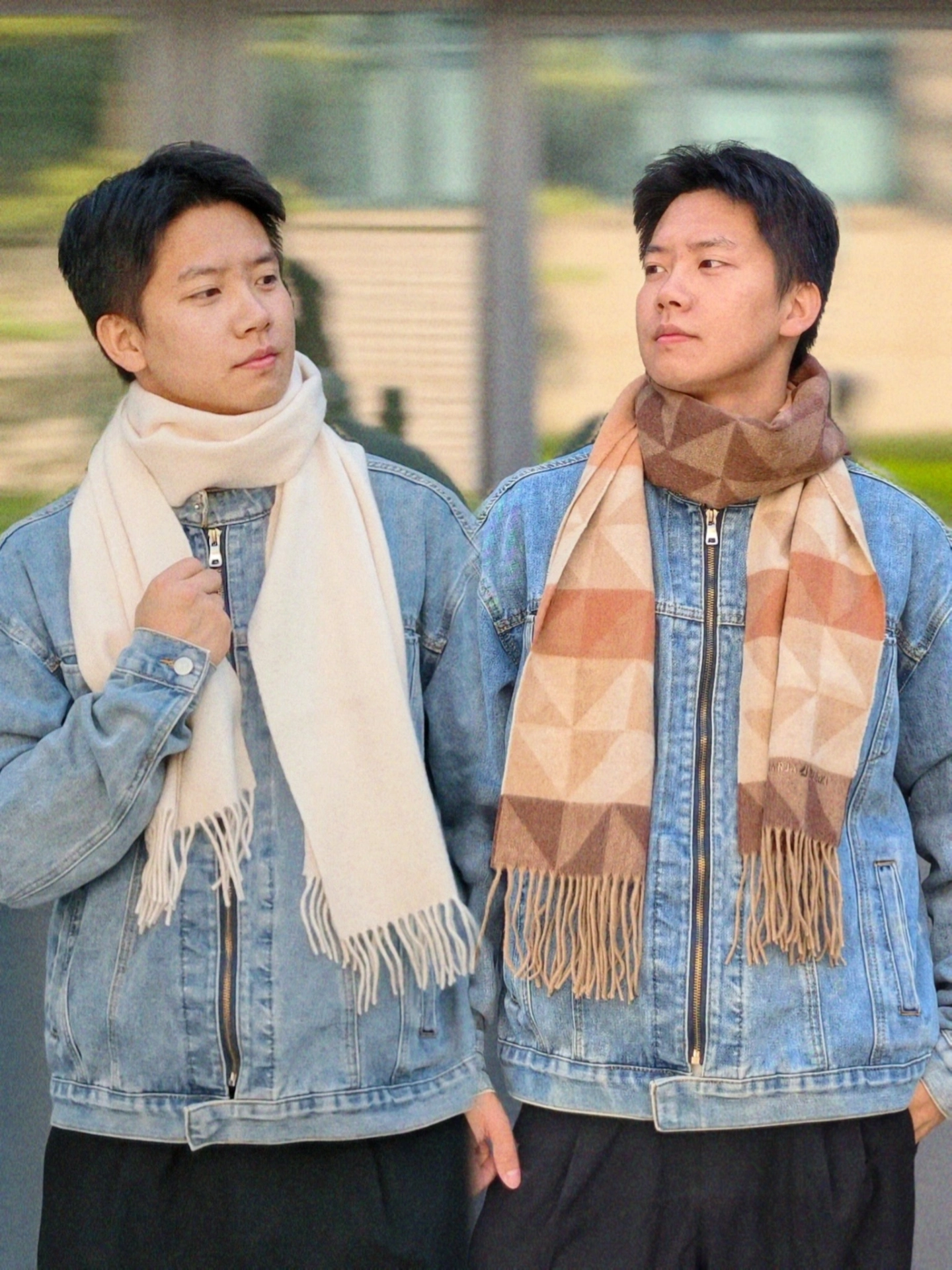 秋冬男生穿搭的灵魂受不了一条好围巾🧣
