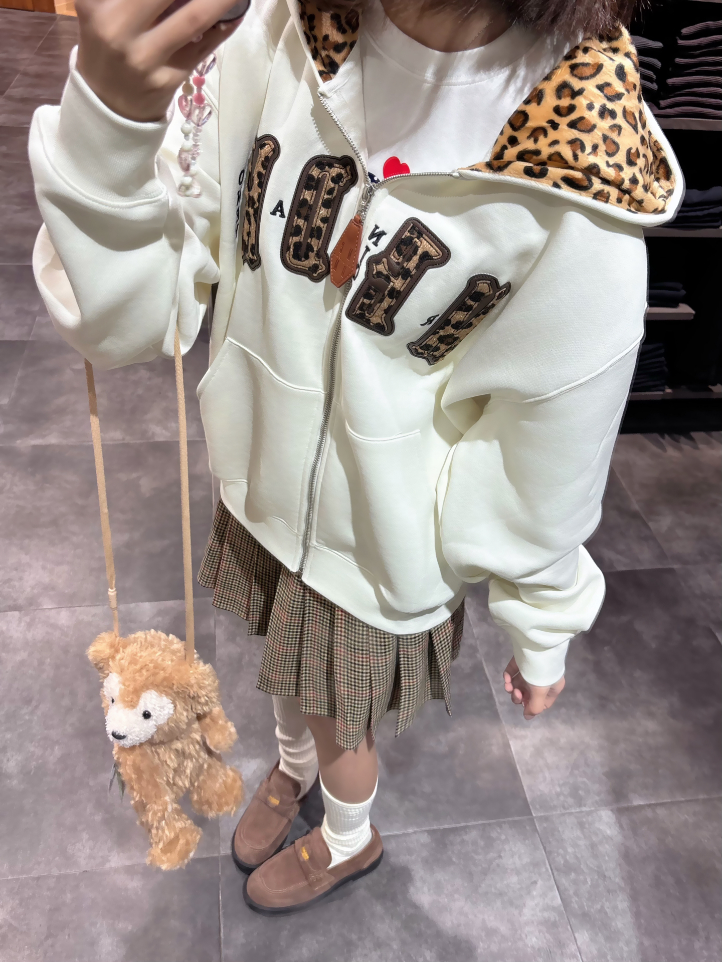 🐰早秋甜妹感 |🧺豹纹卫衣外套你好看!!😽