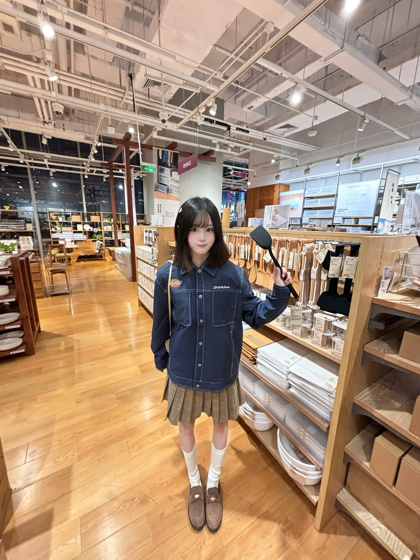 🧀日系校园感|🥣藏青牛仔+格纹裙！好乖好出片📷😽