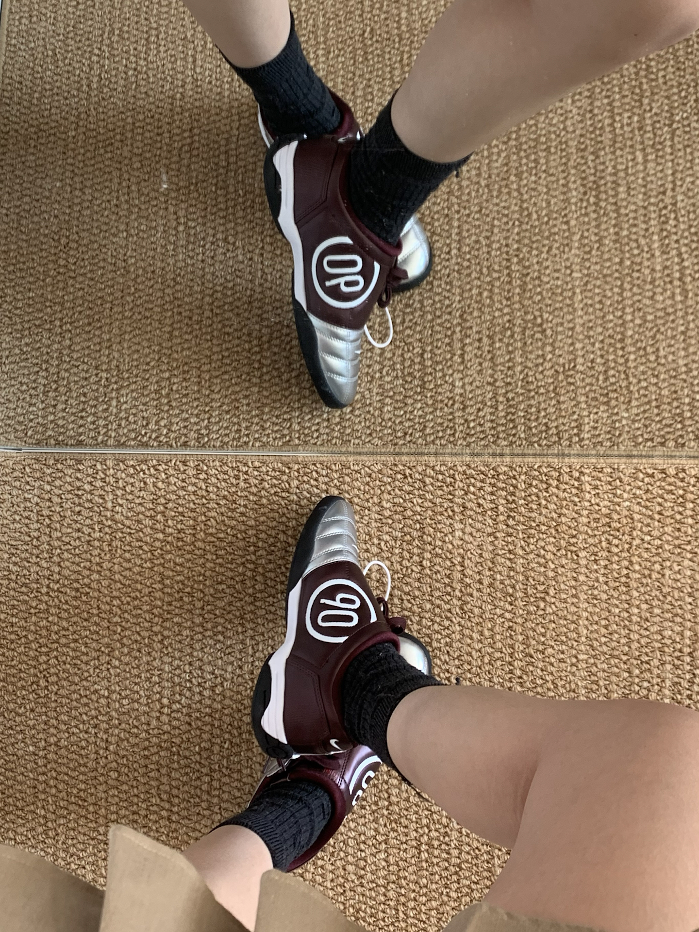 Nike T90经典红银配色！我去芥末帅！！