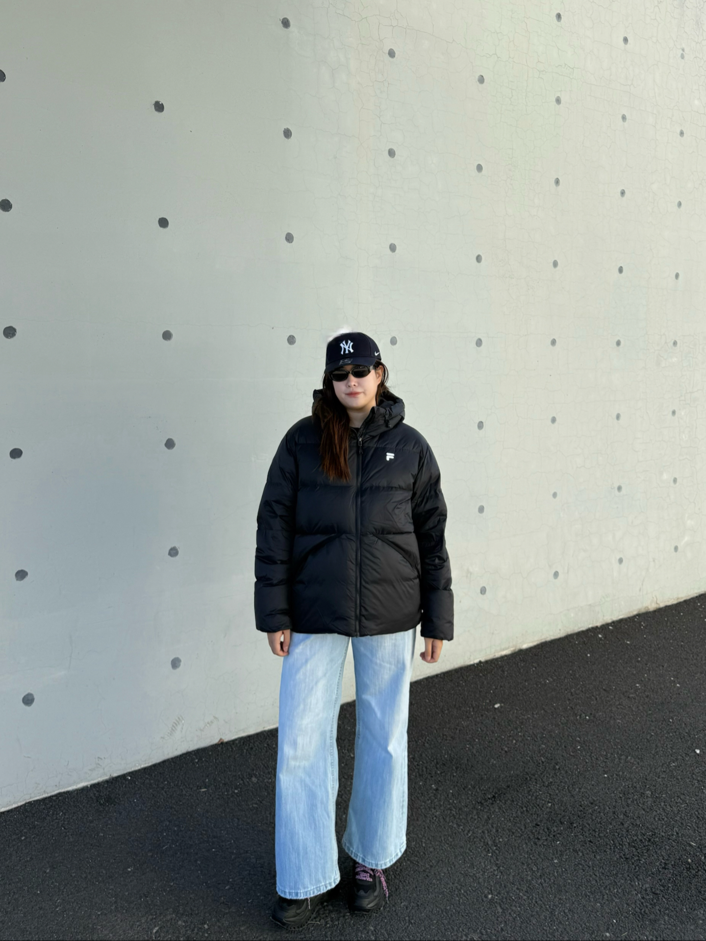 早秋出行 🍂| FILA FUSION羽绒服搭配豹纹鞋带老爹鞋