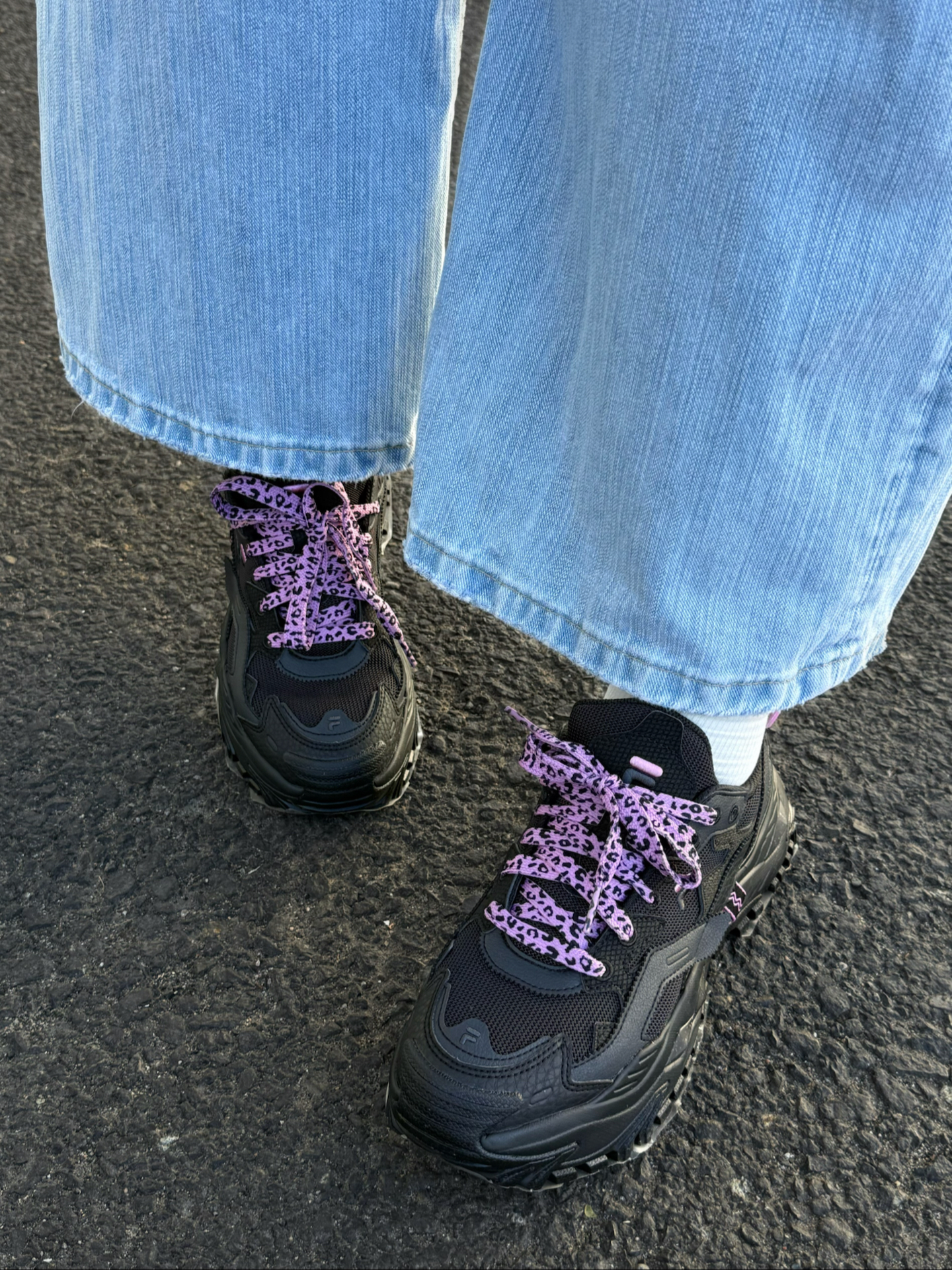 早秋出行 🍂| FILA FUSION羽绒服搭配豹纹鞋带老爹鞋