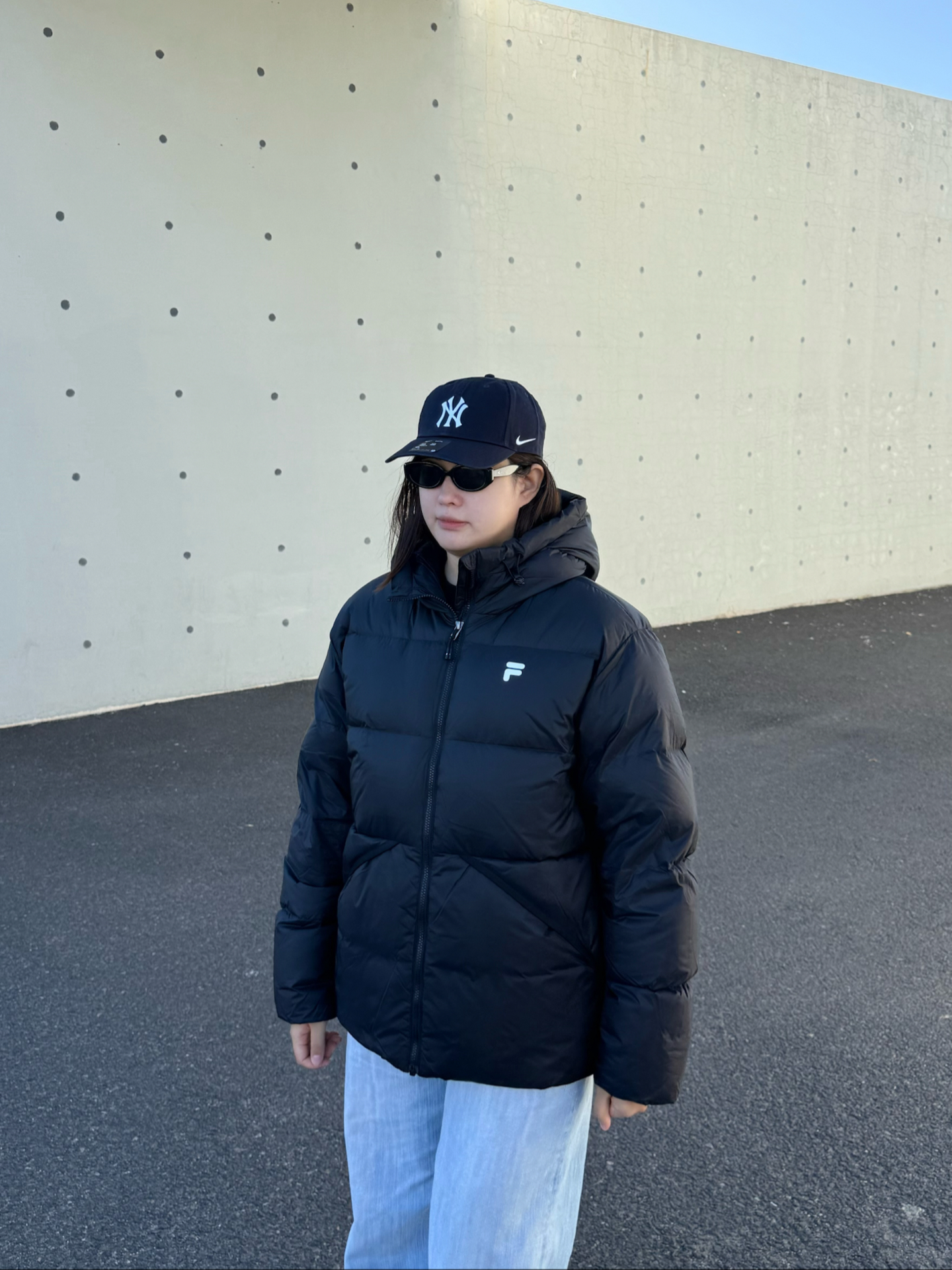 早秋出行 🍂| FILA FUSION羽绒服搭配豹纹鞋带老爹鞋
