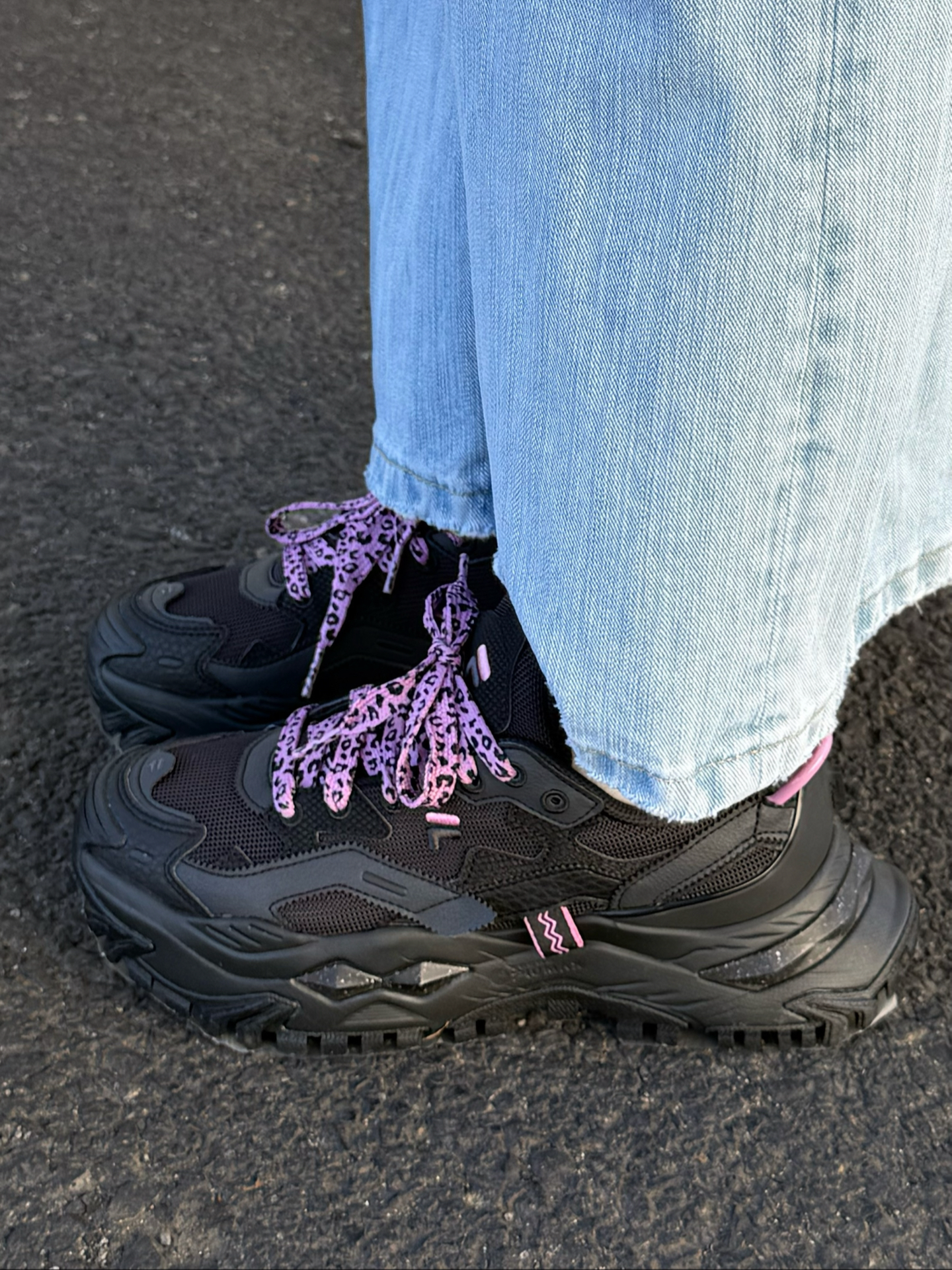 早秋出行 🍂| FILA FUSION羽绒服搭配豹纹鞋带老爹鞋