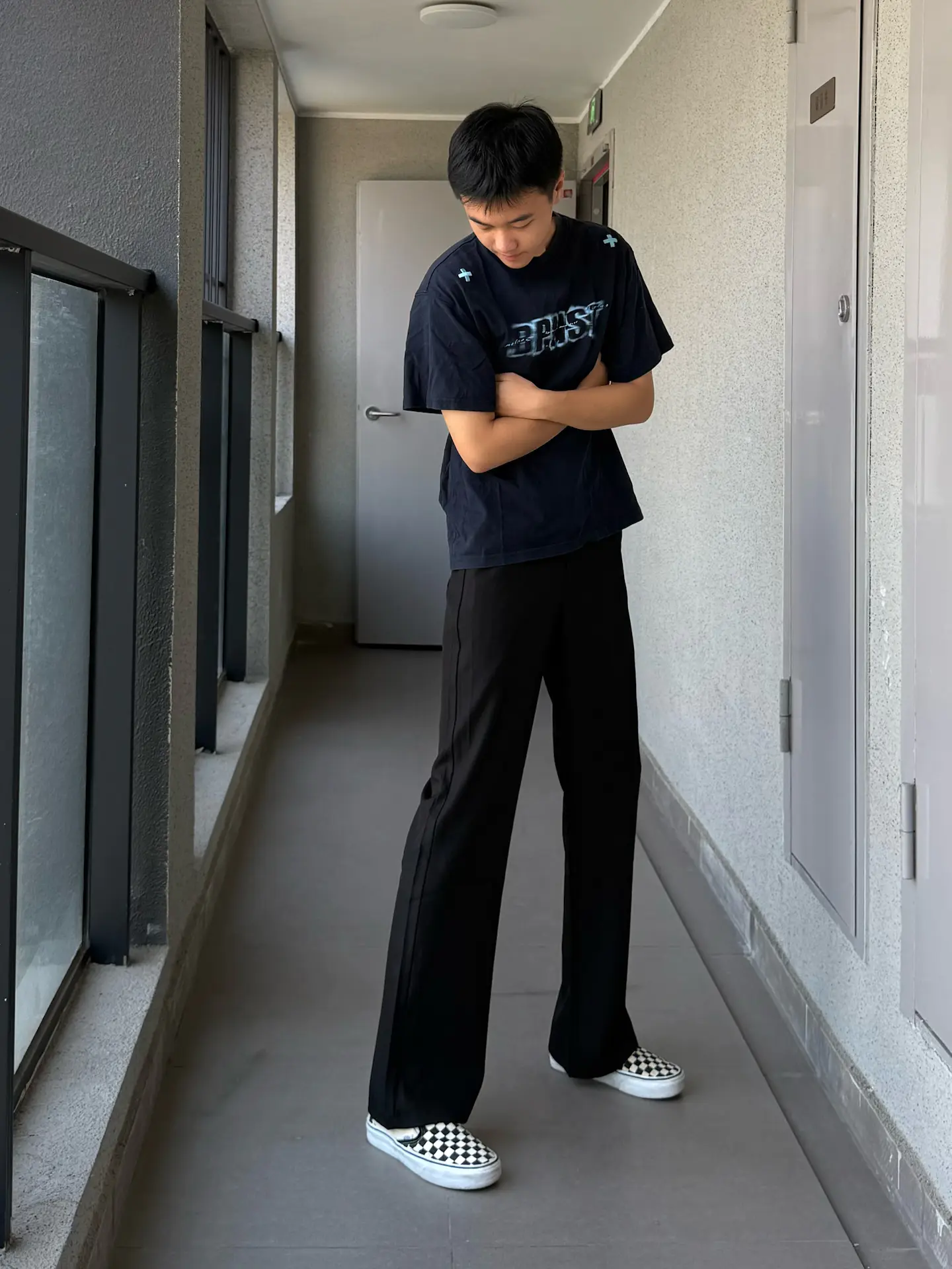 西裤配棋盘格有没有说法?