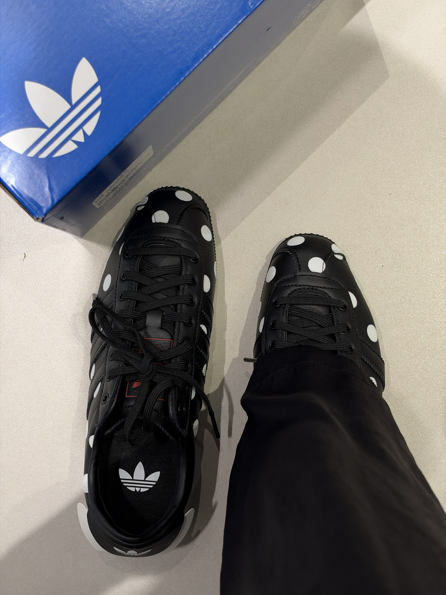 adidas ANFU 黑白波点，复古T头太戳我