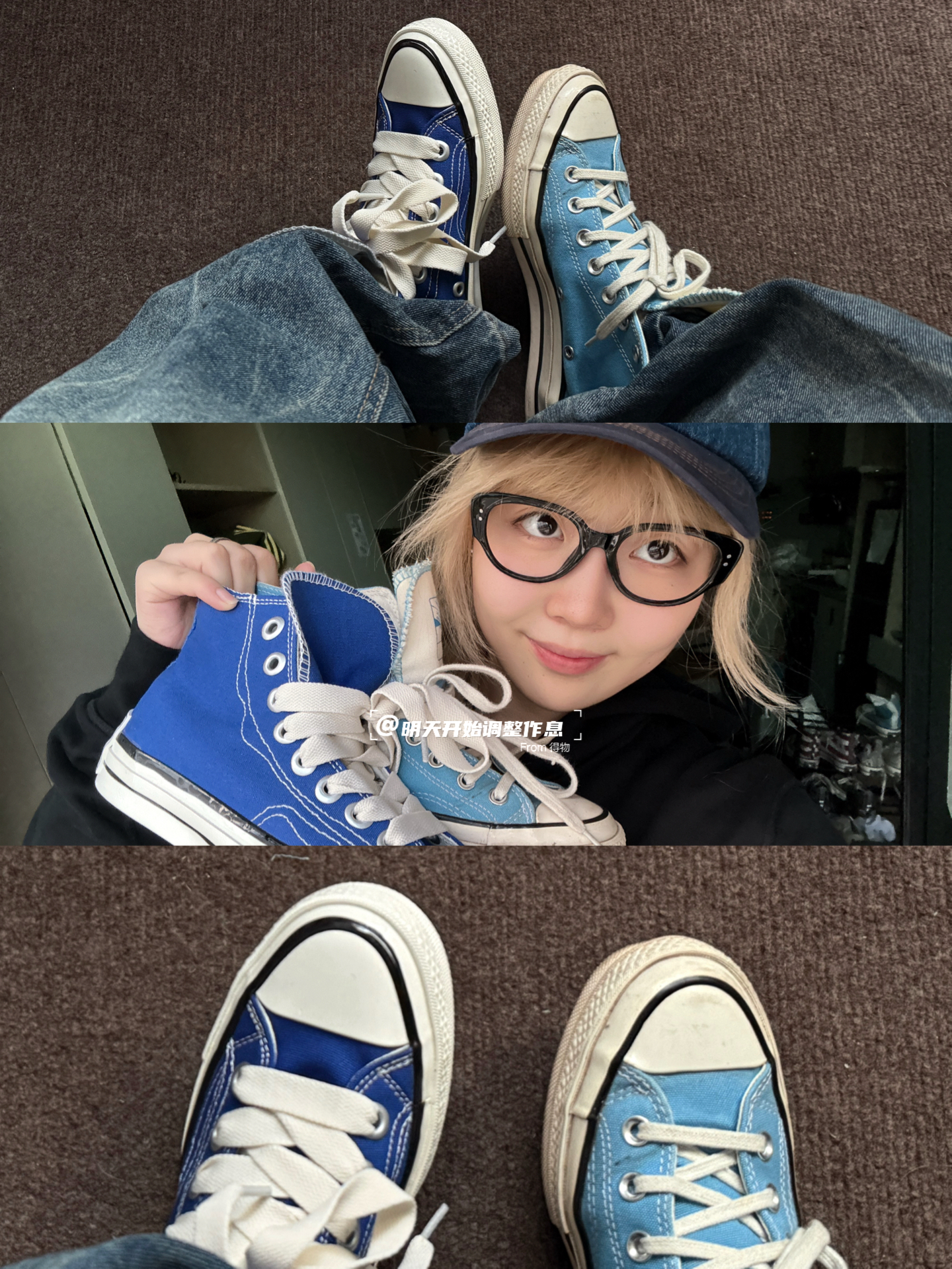 🧿➿🧊鸳鸯蓝匡威Converse？！这到底是一双还是两双！！小众晕啦！