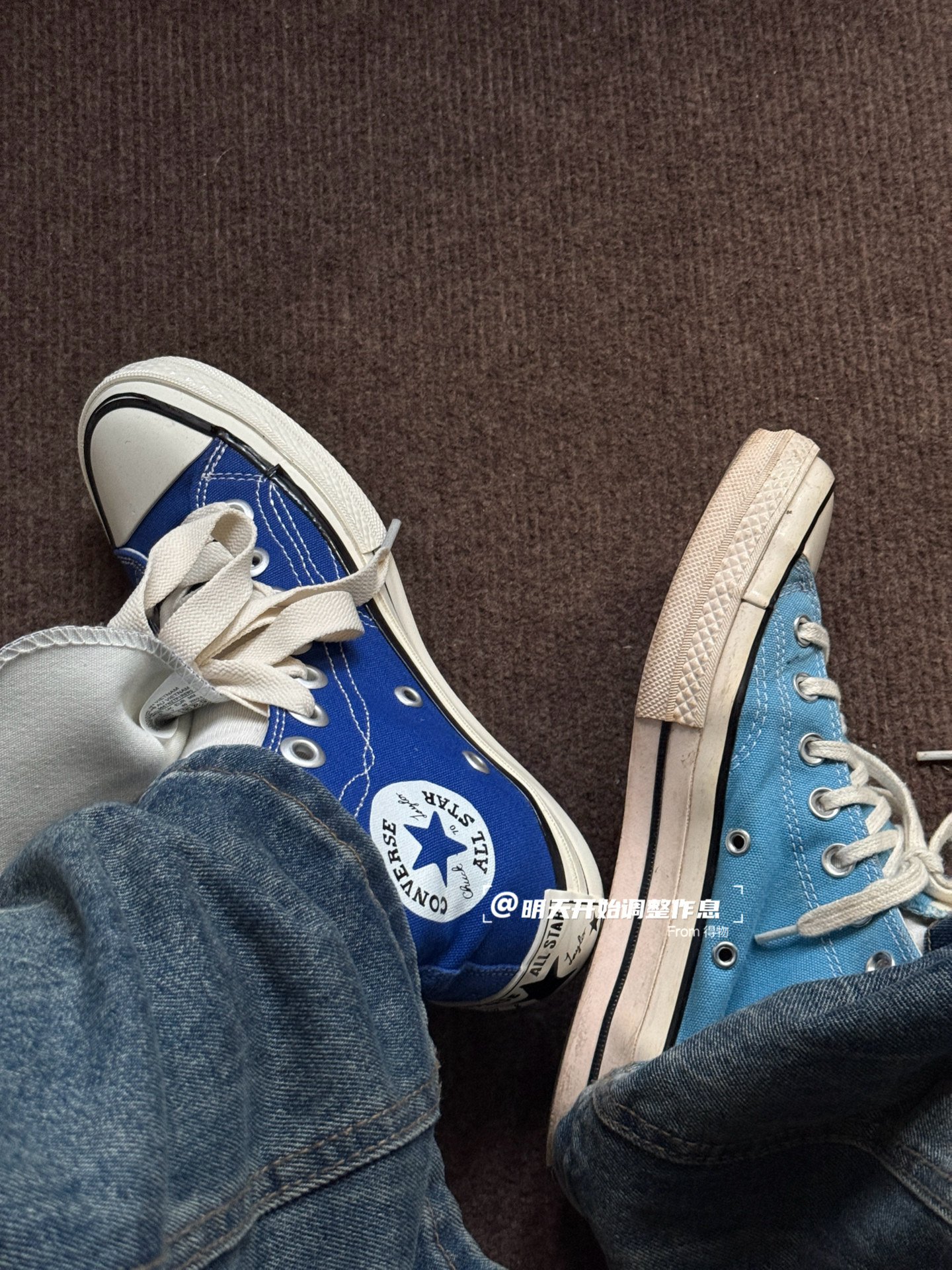 🧿➿🧊鸳鸯蓝匡威Converse?!这到底是一双还是两双!!小众晕啦!