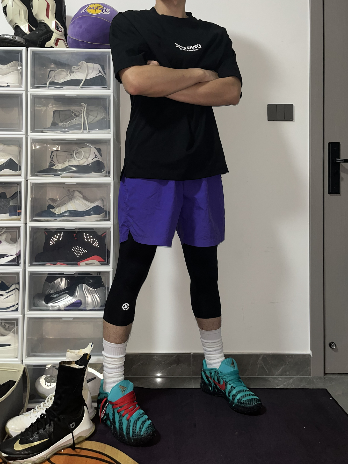 🏀体育生球场OOTD|短裤叠穿压缩裤yyds