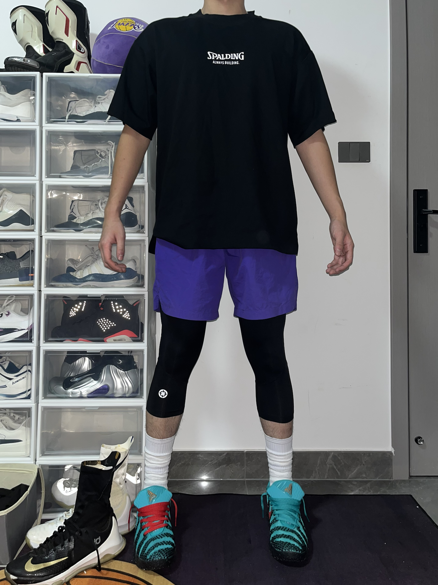 🏀体育生球场OOTD|短裤叠穿压缩裤yyds