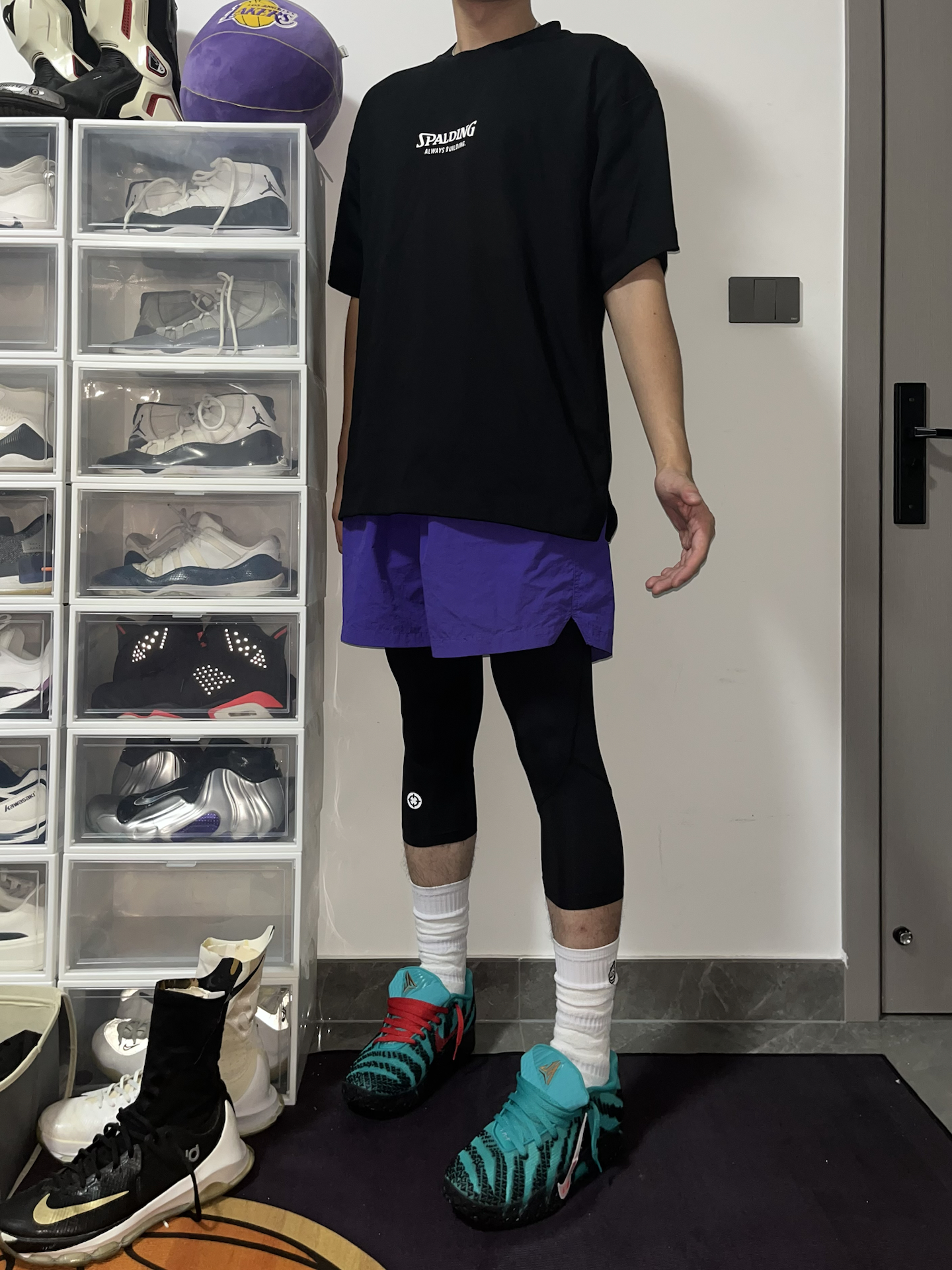 🏀体育生球场OOTD|短裤叠穿压缩裤yyds