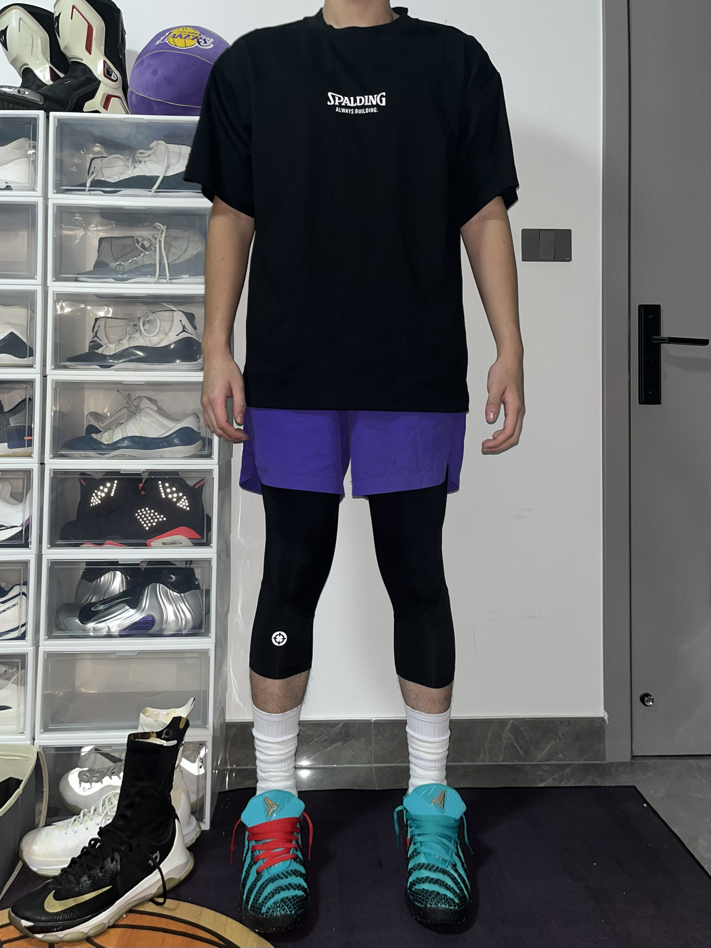 🏀体育生球场OOTD|短裤叠穿压缩裤yyds
