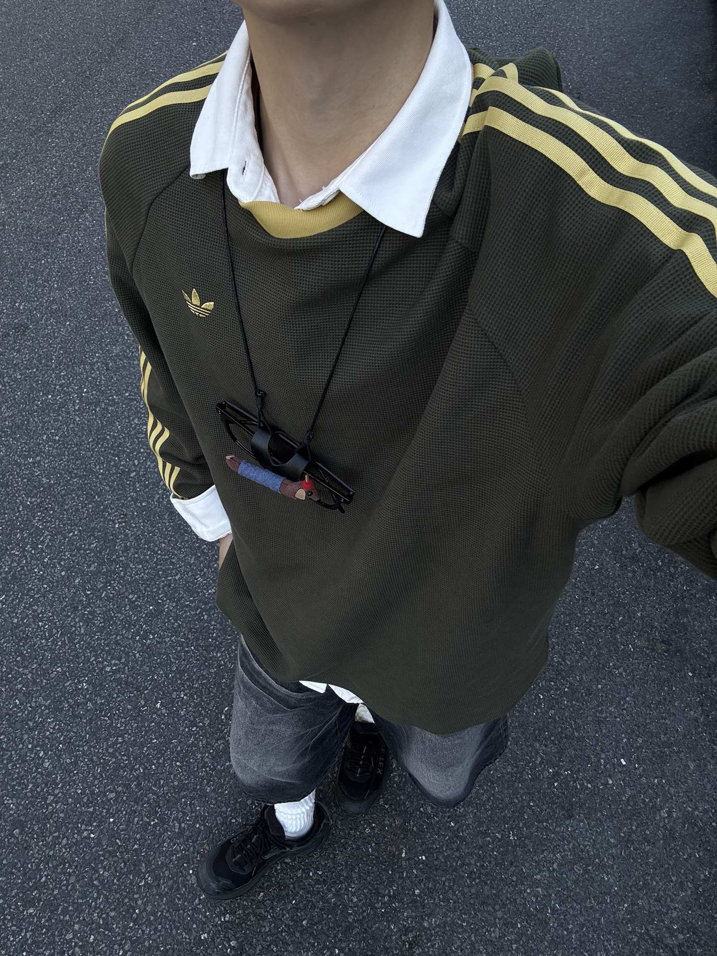 三叶草华夫格卫衣叠穿|轻松穿出少年感🥑