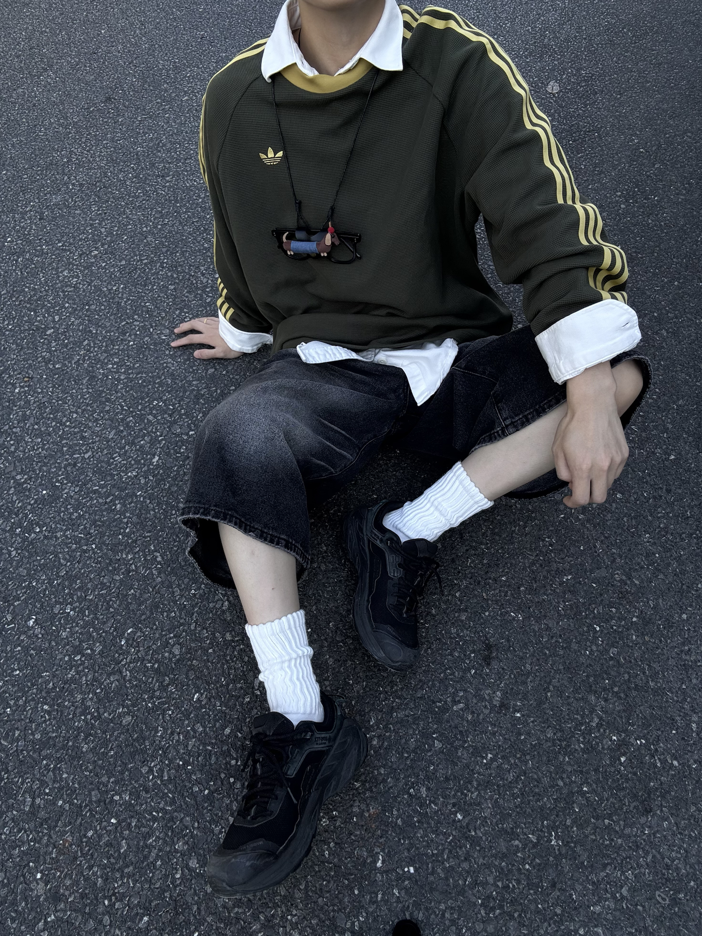 三叶草华夫格卫衣叠穿|轻松穿出少年感🥑