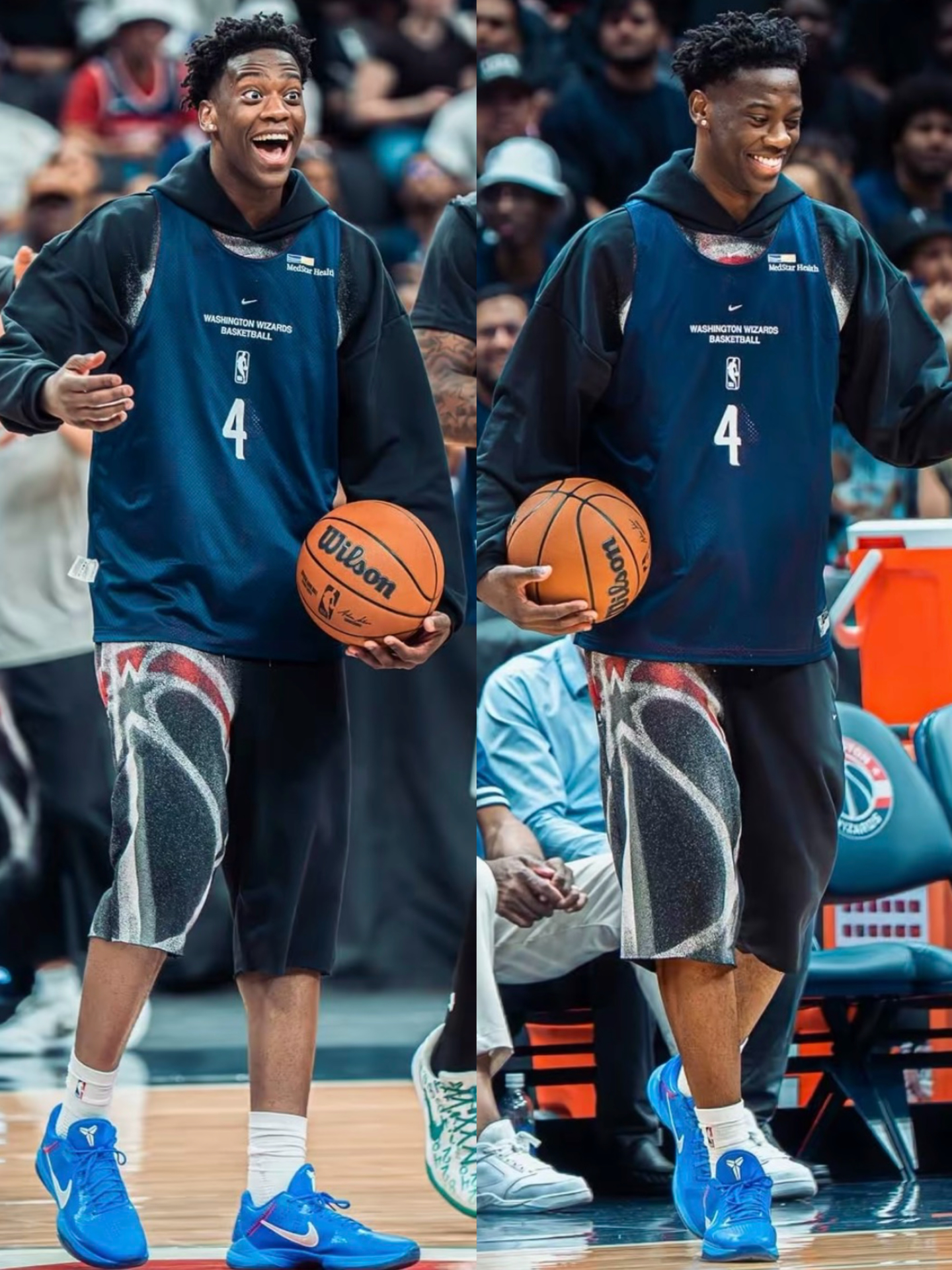 又帅又能打！迪班萨上脚蓝色Kobe 5