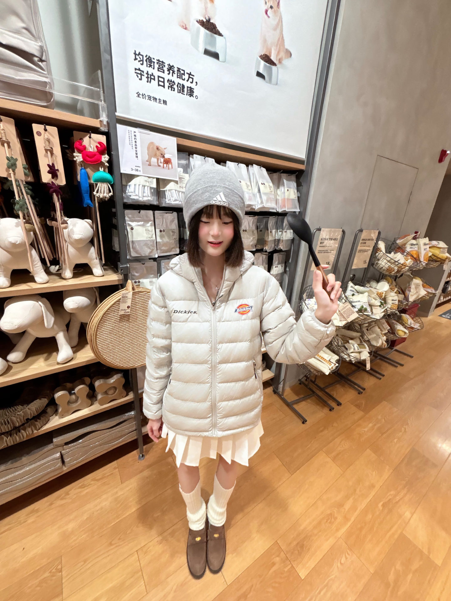⛄️初冬甜妹感 | 阿迪冷帽+排骨羽绒服.☁️好喜欢!