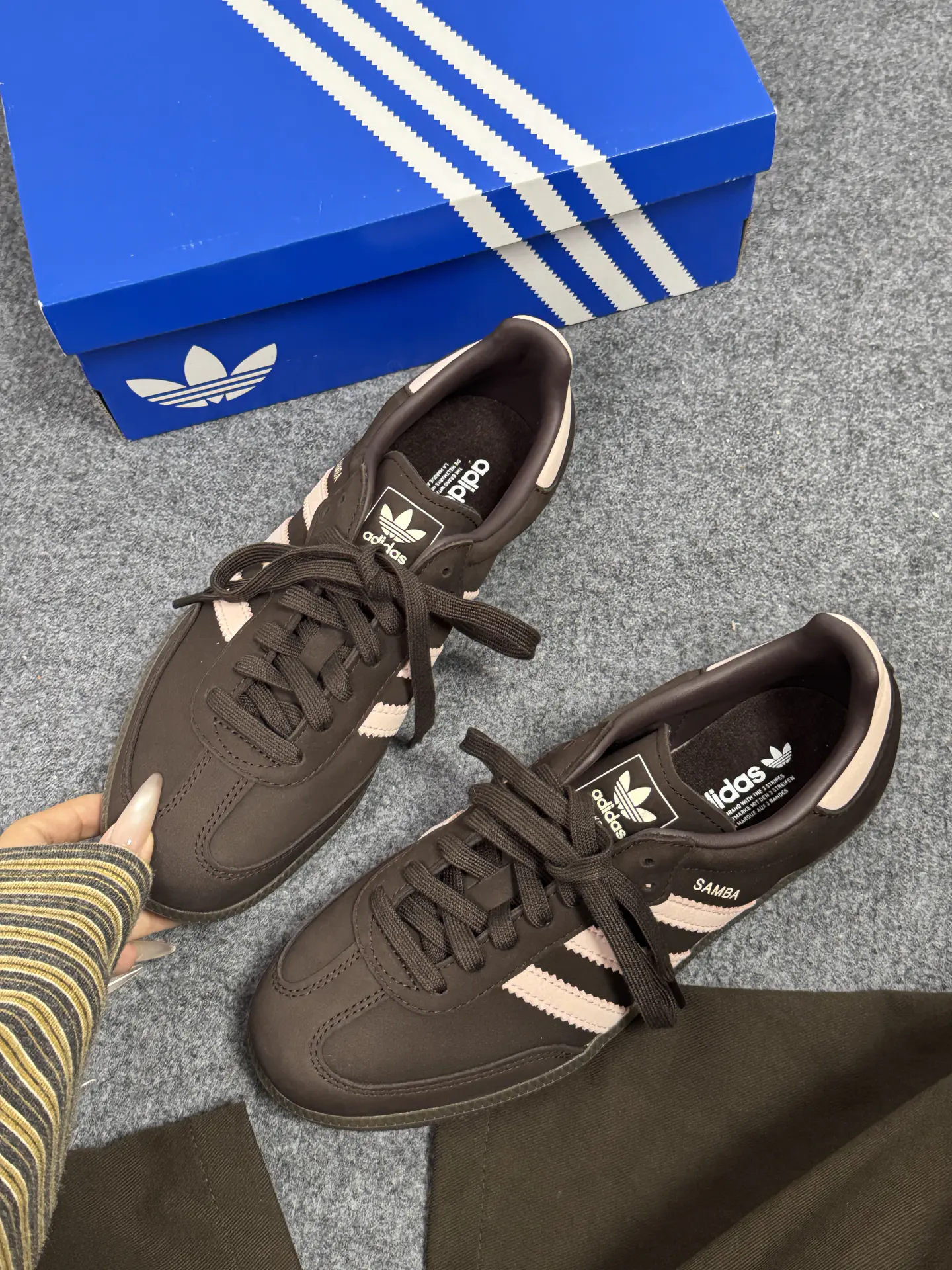 宋雨琦同款~秋天棕粉adidas德训鞋上场啦🍂