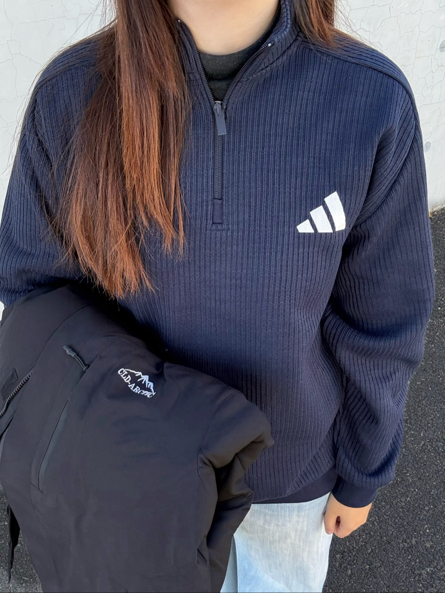adidas半拉链毛衣➕这件保暖羽绒服显瘦绝了