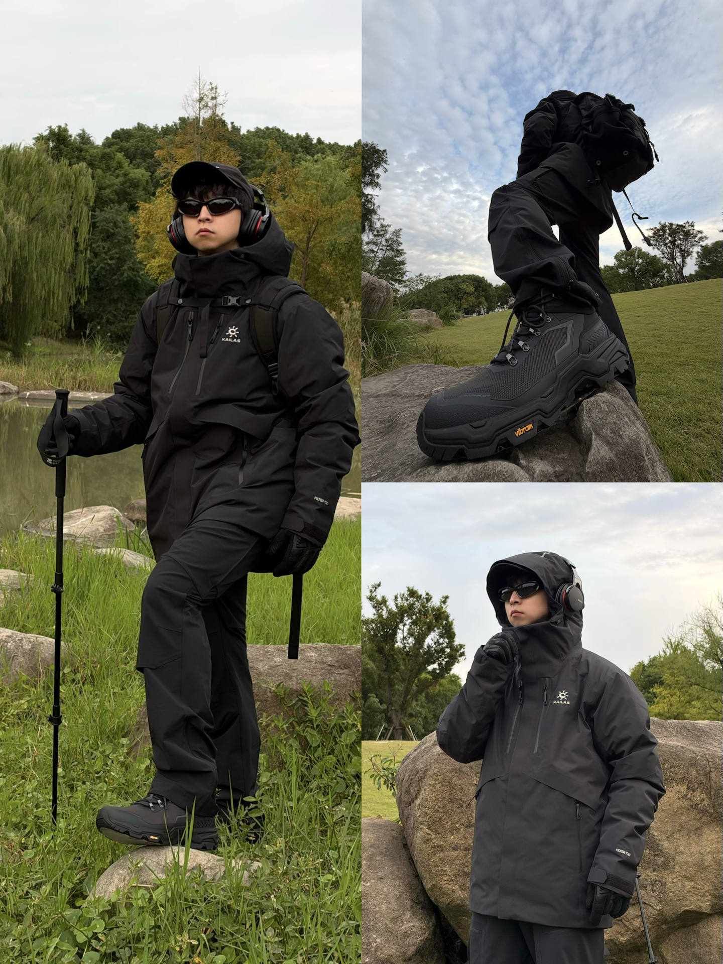 🥷ALL BLACK OUTFIT|户外这套防风保暖还巨帅⛰️