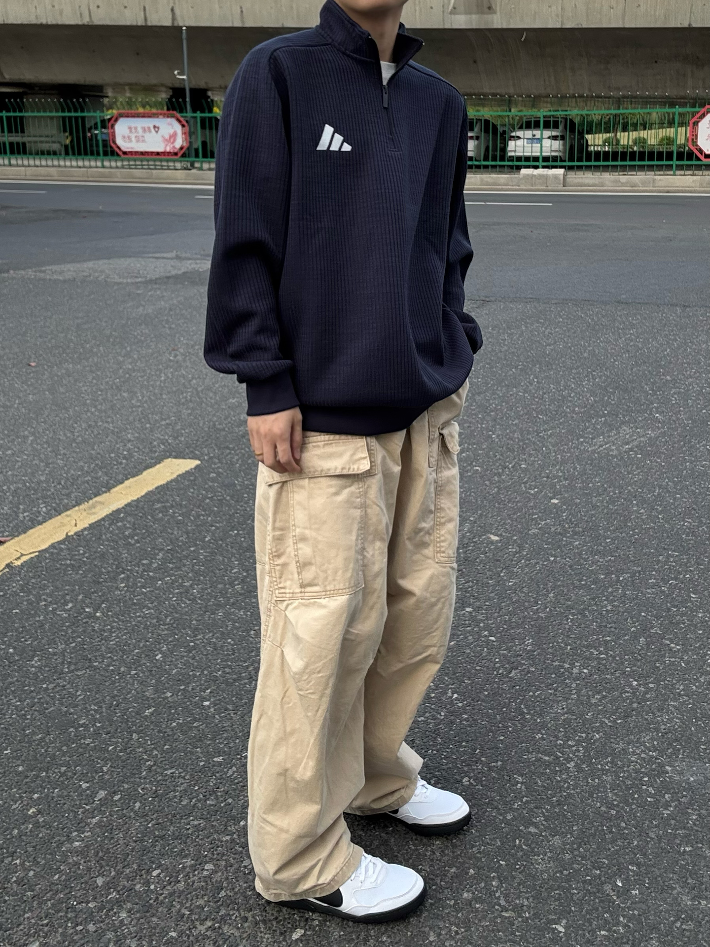 谁懂啊!阿迪这件华夫格半拉链卫衣才是万能通勤单品🫐