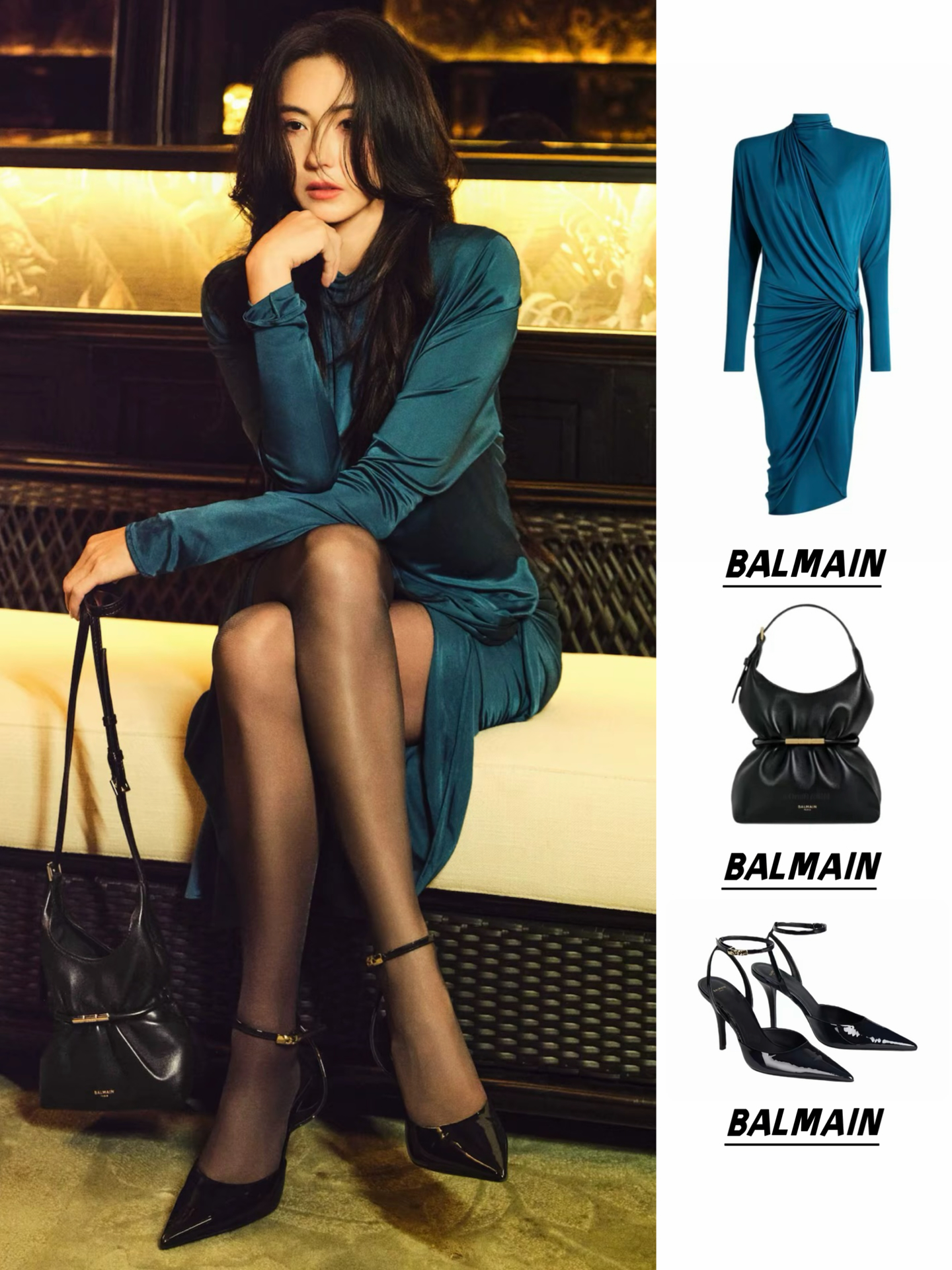 港风复古气质!张柏芝演绎BALMAIN