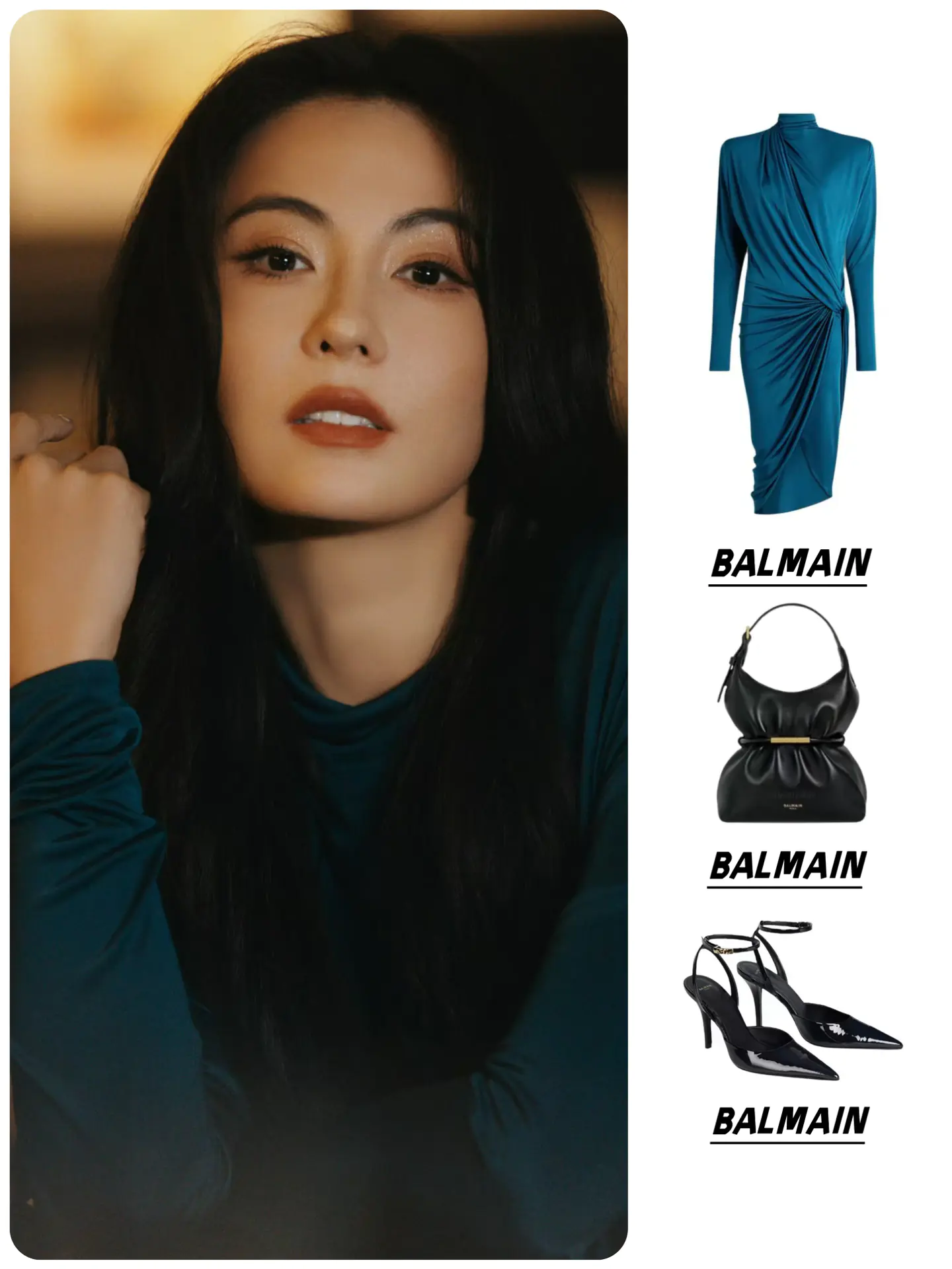 港风复古气质!张柏芝演绎BALMAIN