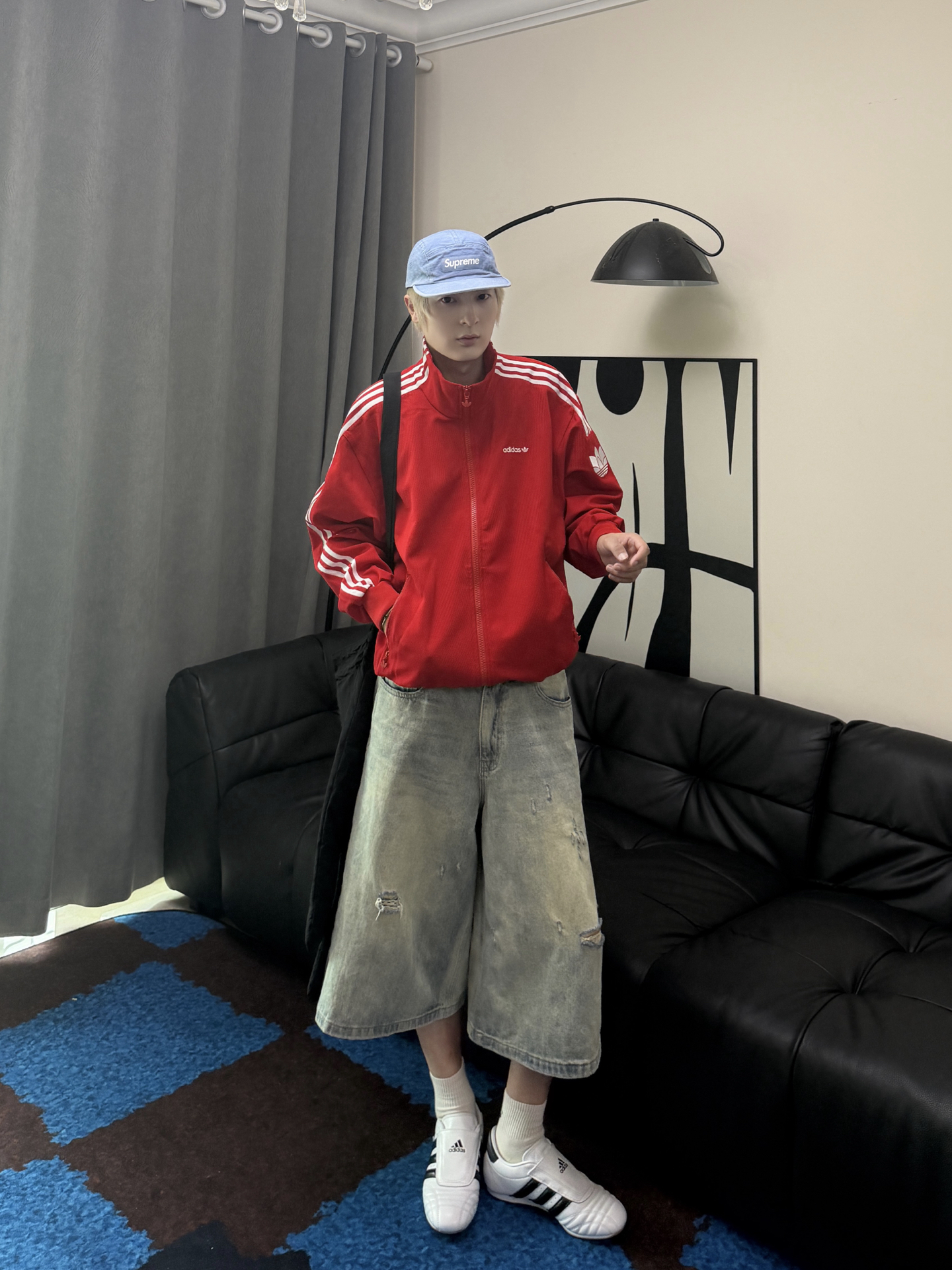 新派学院课代表|红外套+做旧牛仔复古运动风
