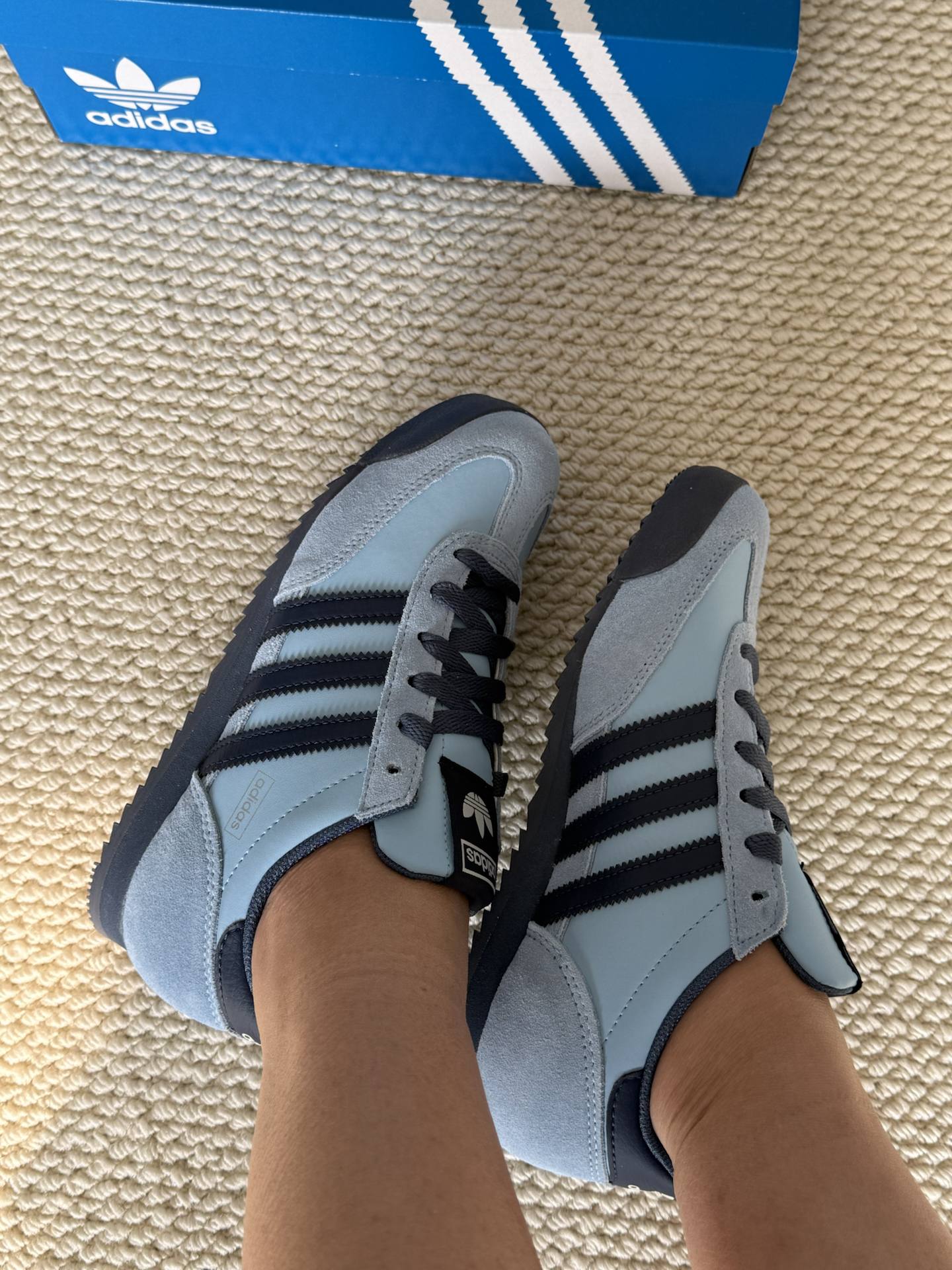 宝藏复古鞋|adidasR71雾霾蓝德训鞋✌🏻