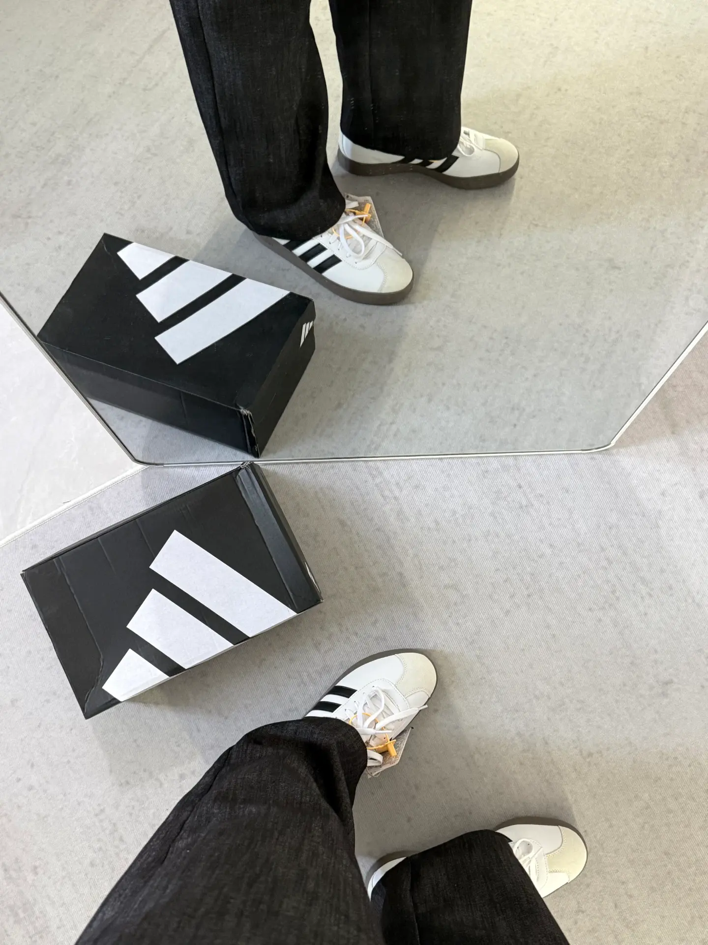 今天穿 adidas 棕底德训鞋😎你们觉得好看吗
