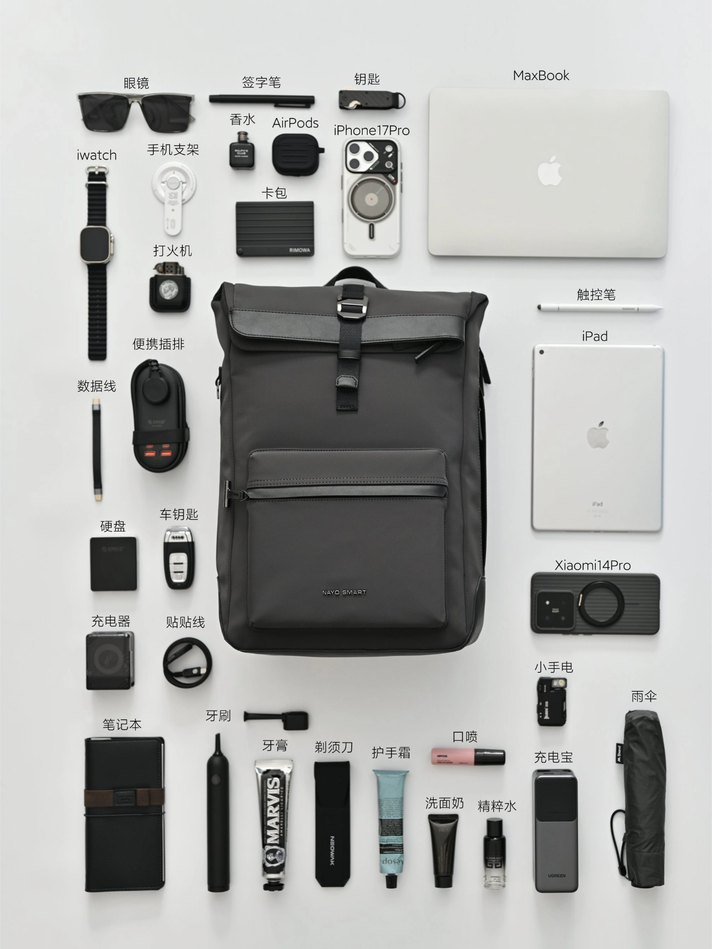 翻包记|短途出差高效率收纳方案