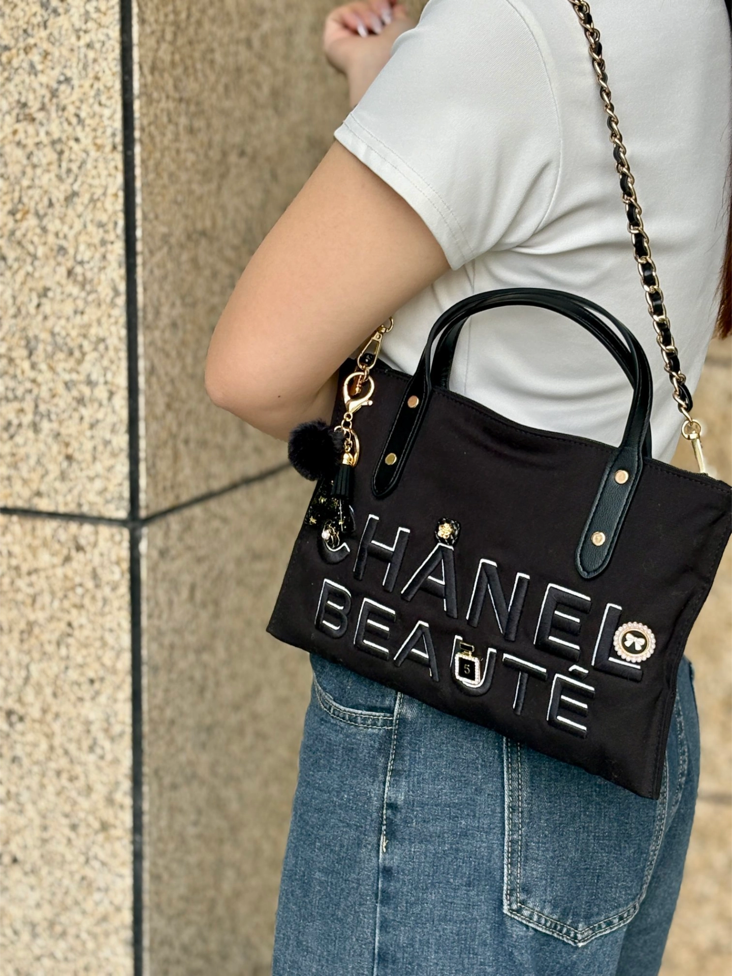 黑帆布托特包，随性精致天花板👜