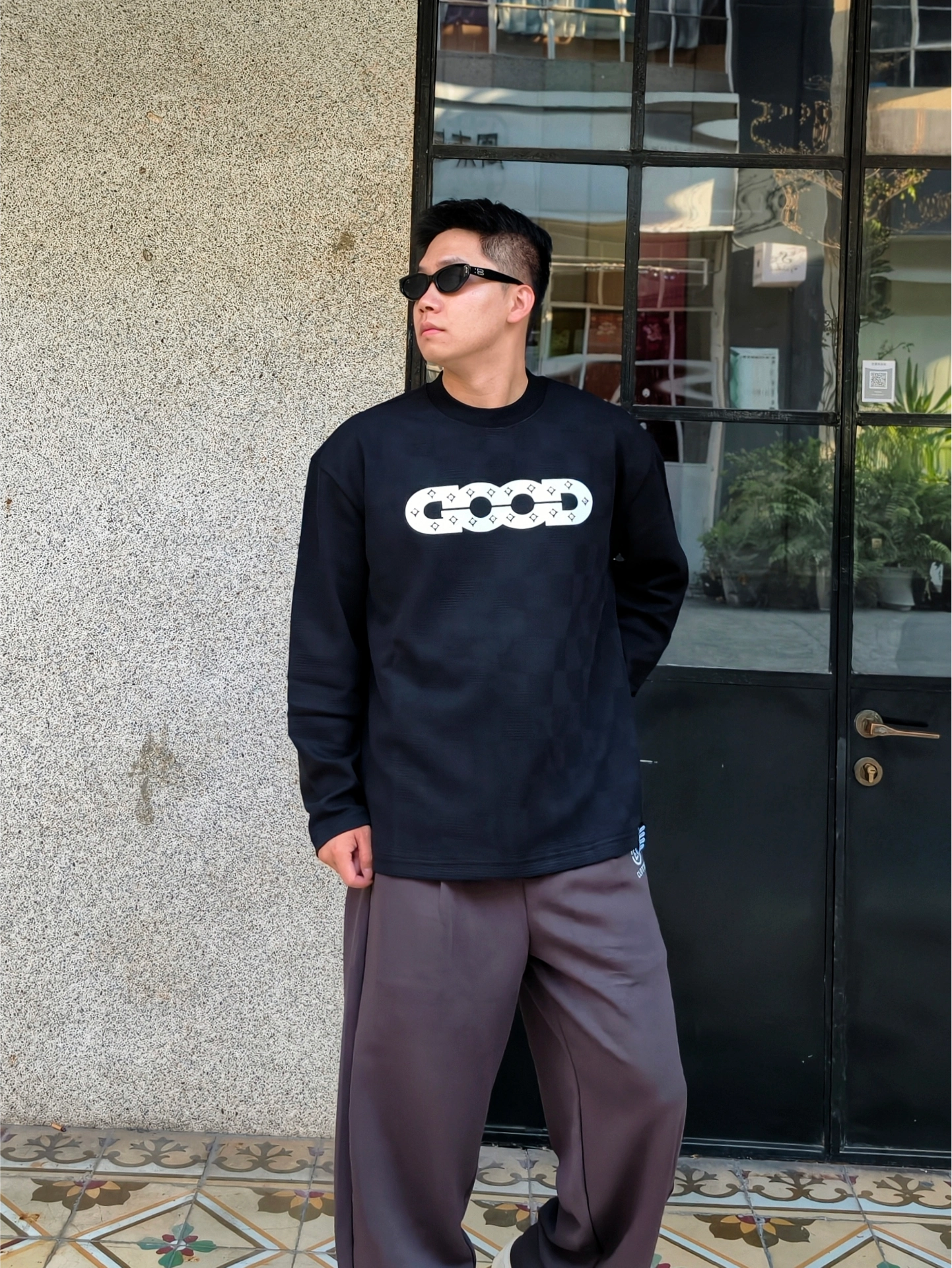 秋日潮搭|这件 GOOD 长袖卫衣太对味