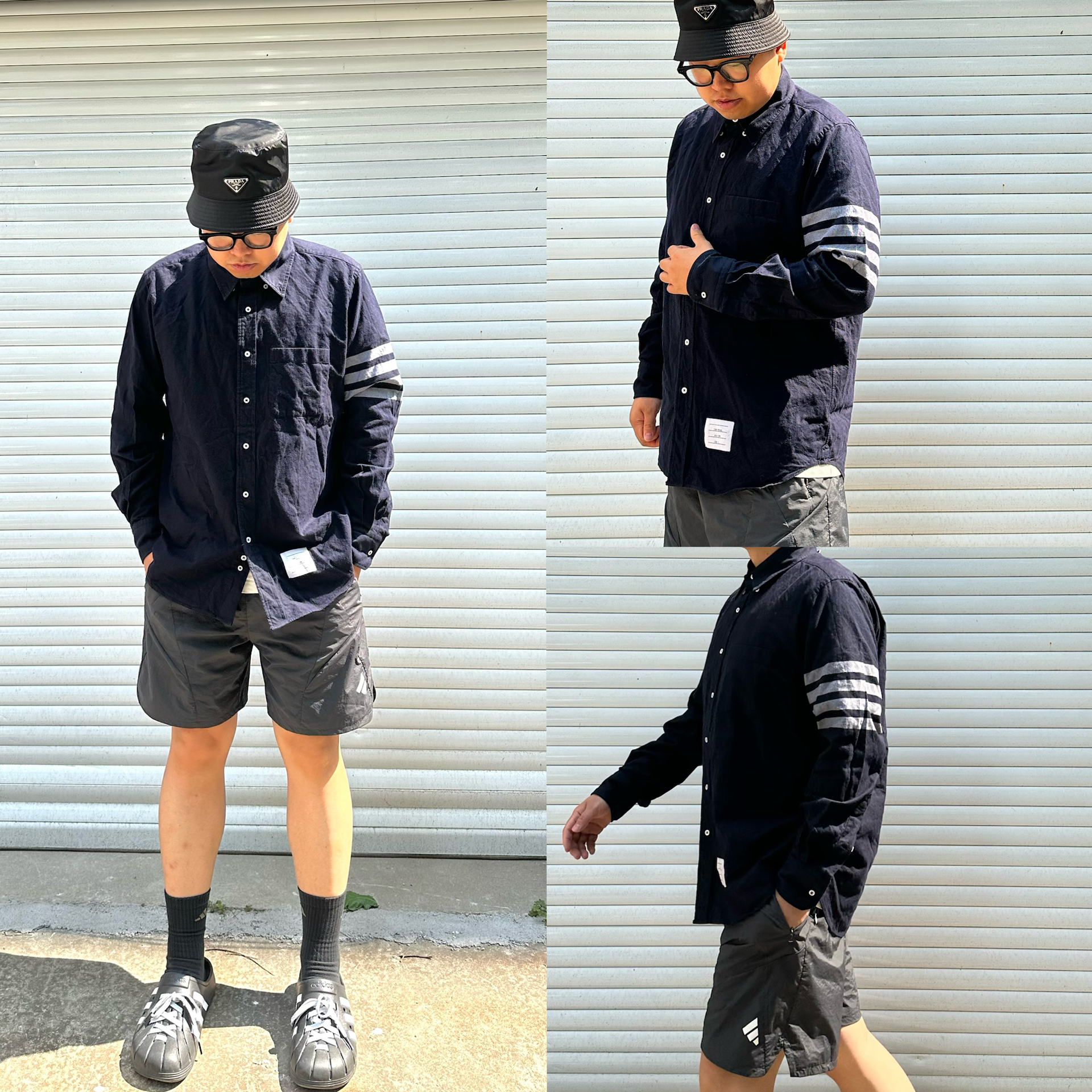 潮人街头风🆒 长袖衬衫配短裤穿搭灵感