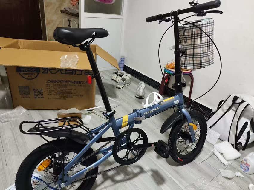 给孩子通勤买的折叠自行车