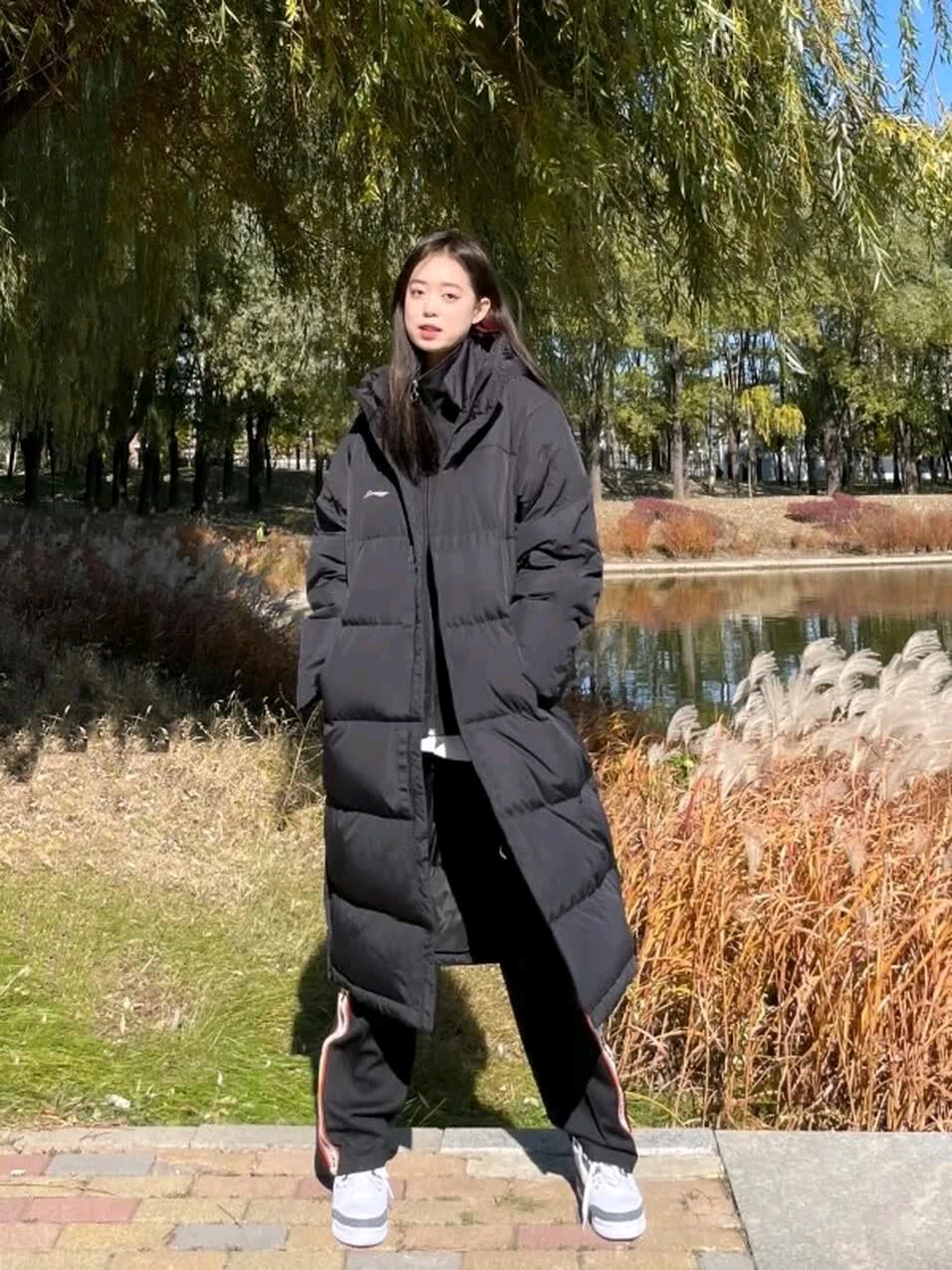 谁懂啊！李宁长款羽绒服显瘦到离谱🥹