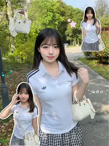 韩系穿搭|阿迪Polo衫搭配包包👛这身与春天好适配