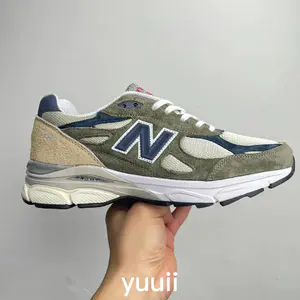 New Balance NB 99o V3 低帮复古跑步鞋男女同款 绿棕色 美产