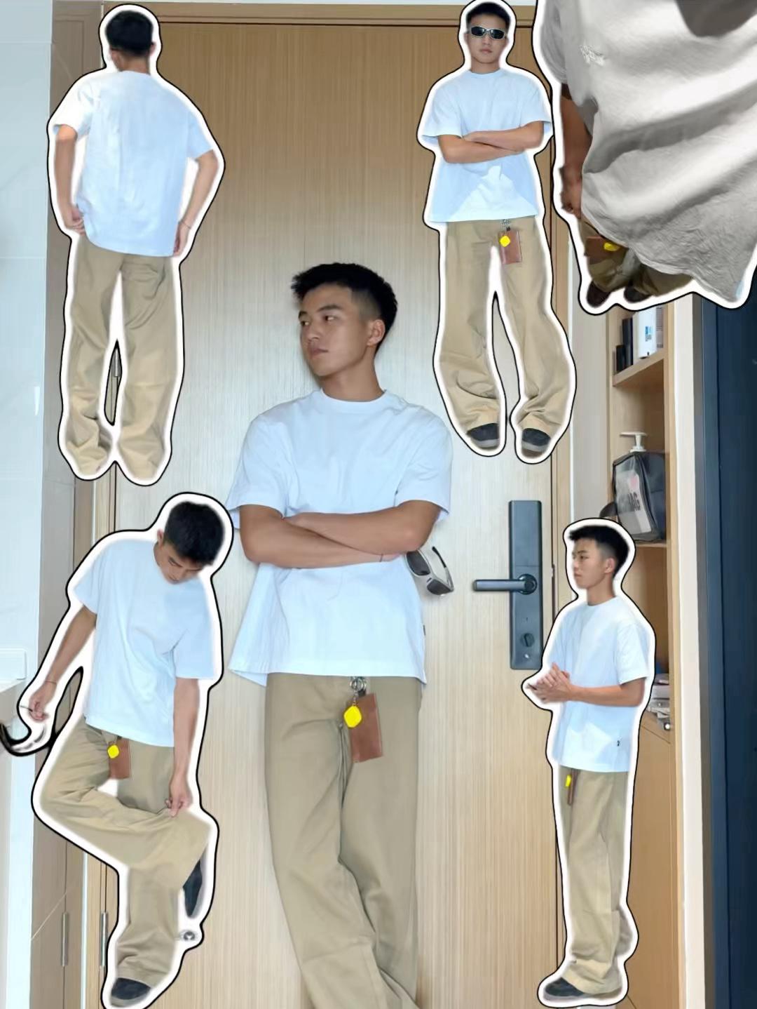 卡其阔腿神裤,随手穿出复古松弛氛围感