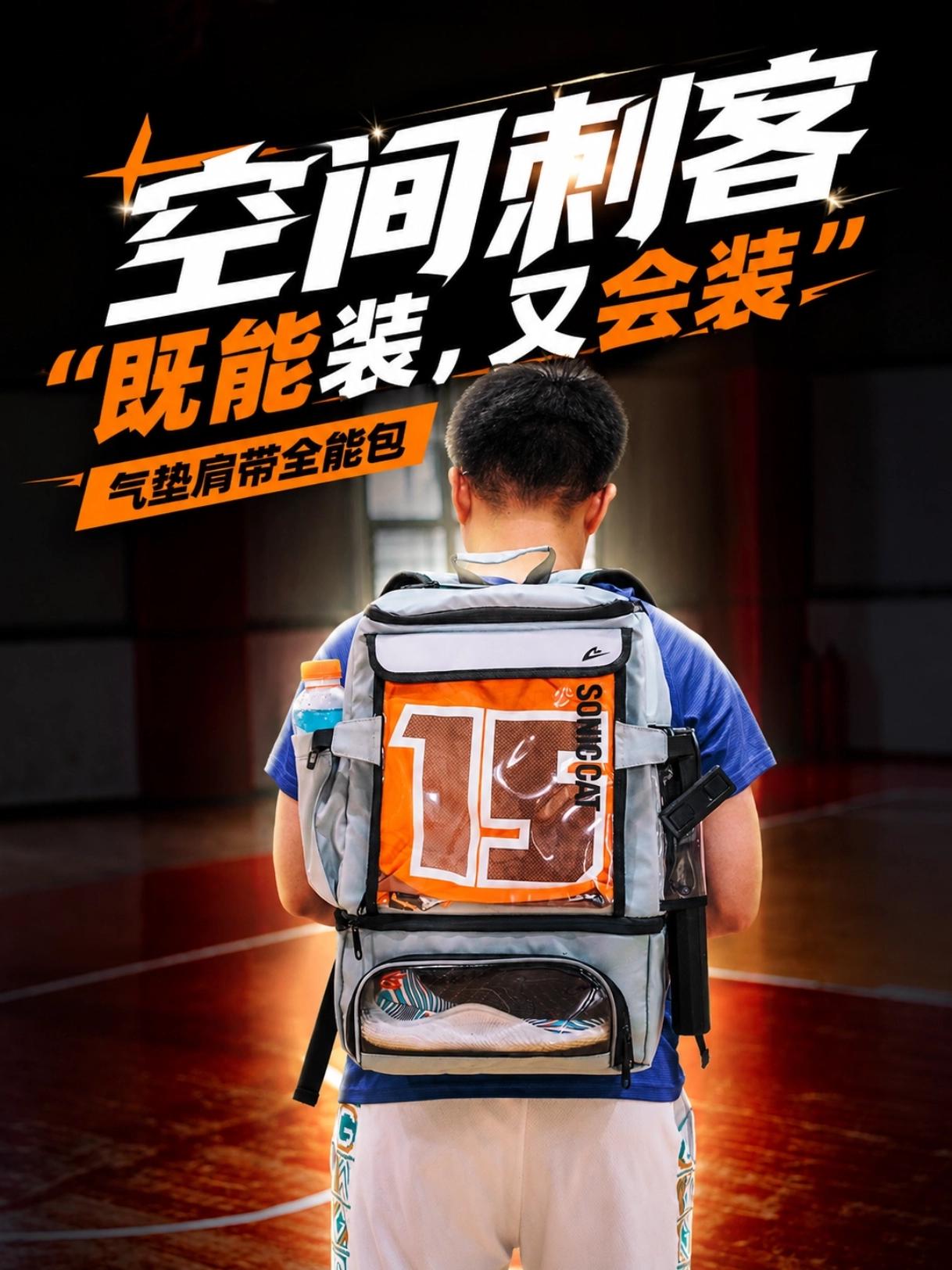 底部居然能一键扩容?全能背包,一步到位搞定出行难题