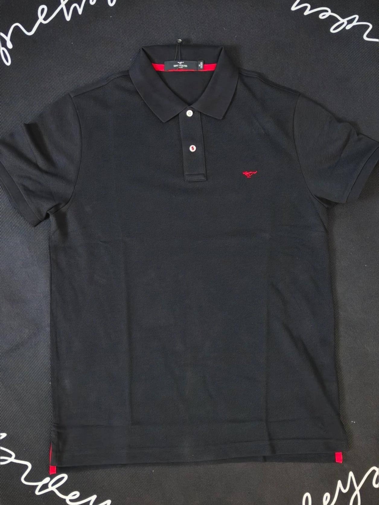 夏日万能polo!黑红款显瘦不挑人