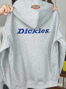 前后双刺绣Dickies麻灰连帽卫衣质感拉满