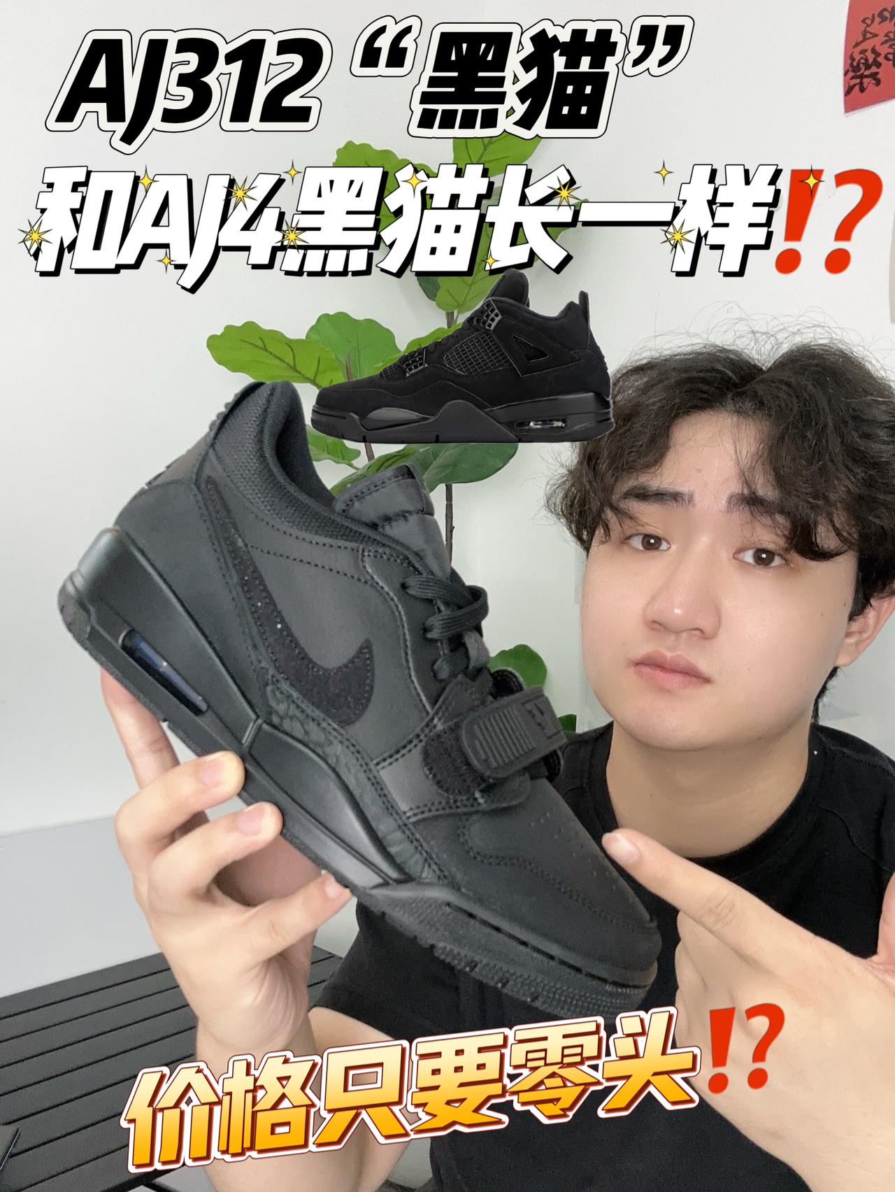 AJ312黑猫⁉️一摸一样👀