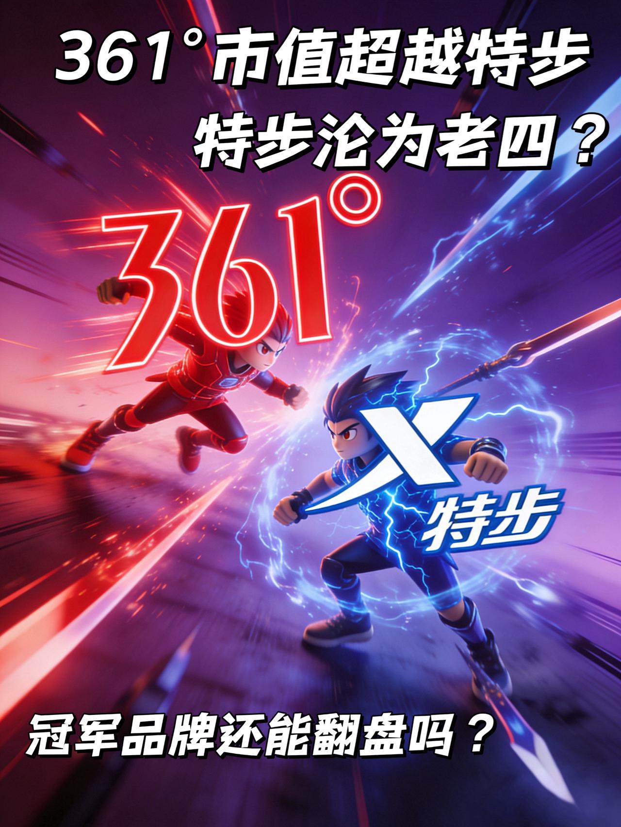 国内运动品牌大翻天？ | 361°市值正式超越特步？ 冠军品牌沦落老四？