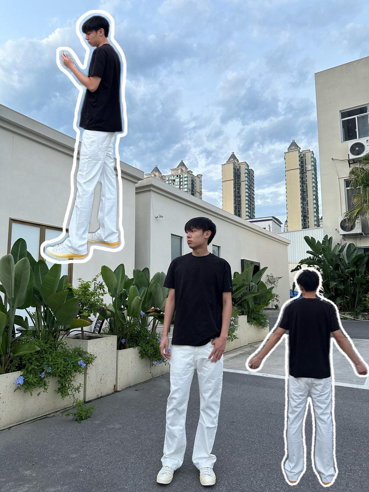 高个子男生｜白色弯刀微喇牛仔裤 显高显瘦绝了